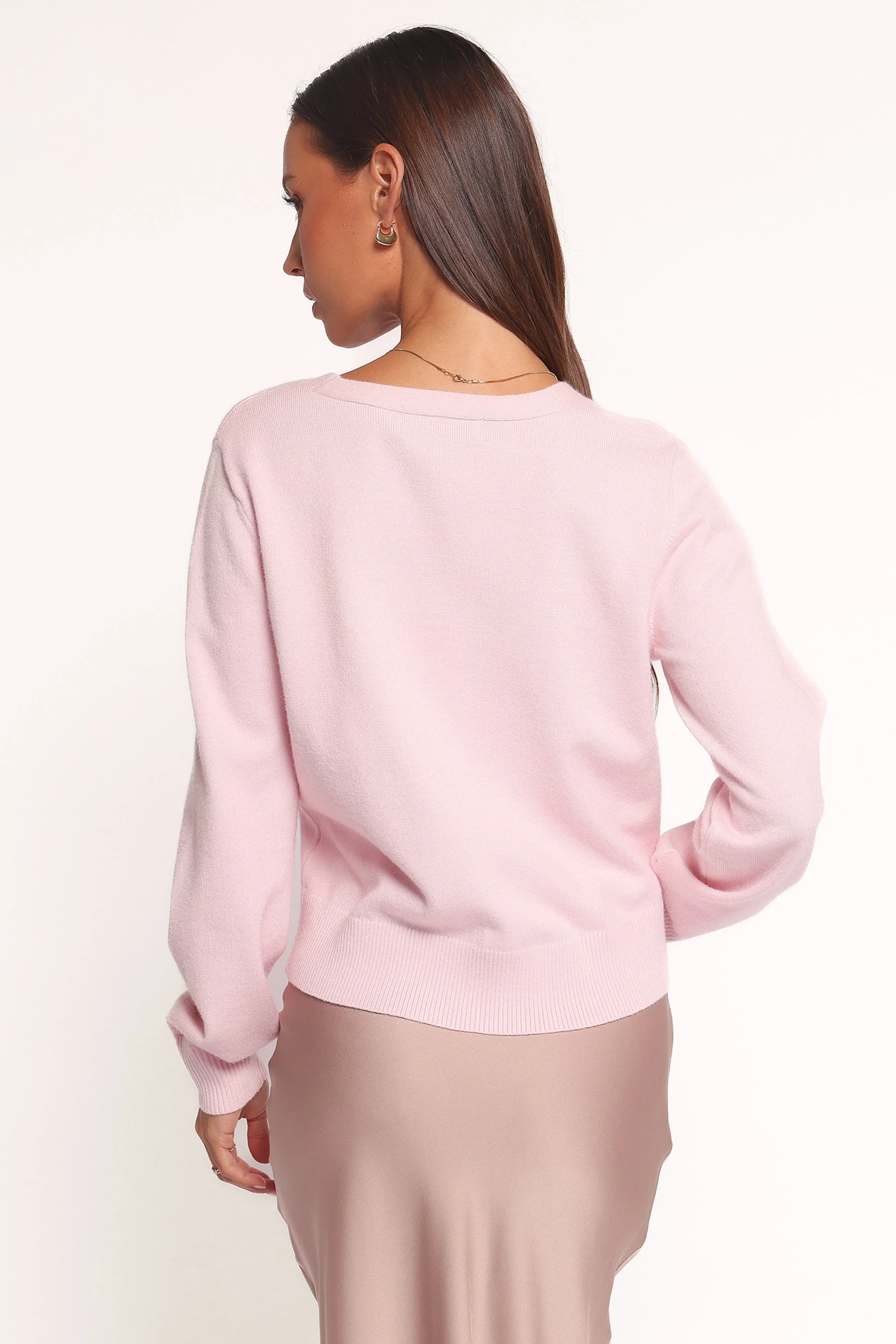 Josey Bow Button Cardigan - Light Pink sold by Petal & Pup product image thumbnail 4