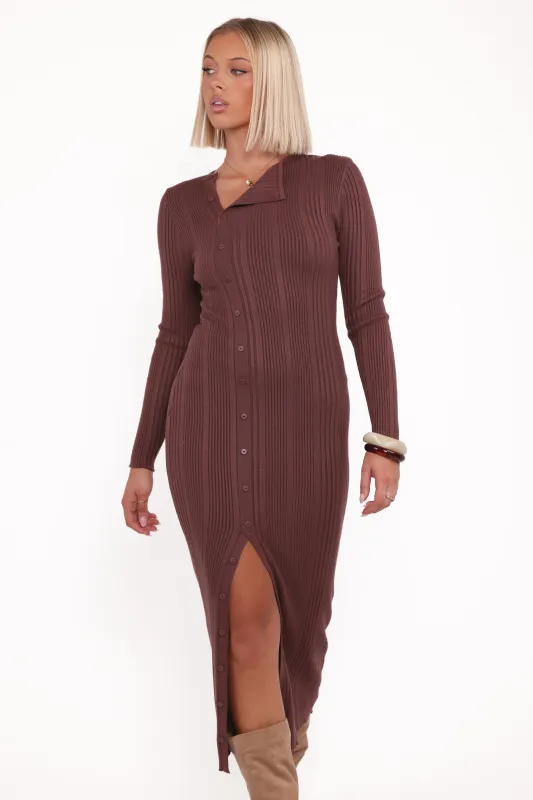 Valia Midi Dress - Espresso sold by Petal & Pup