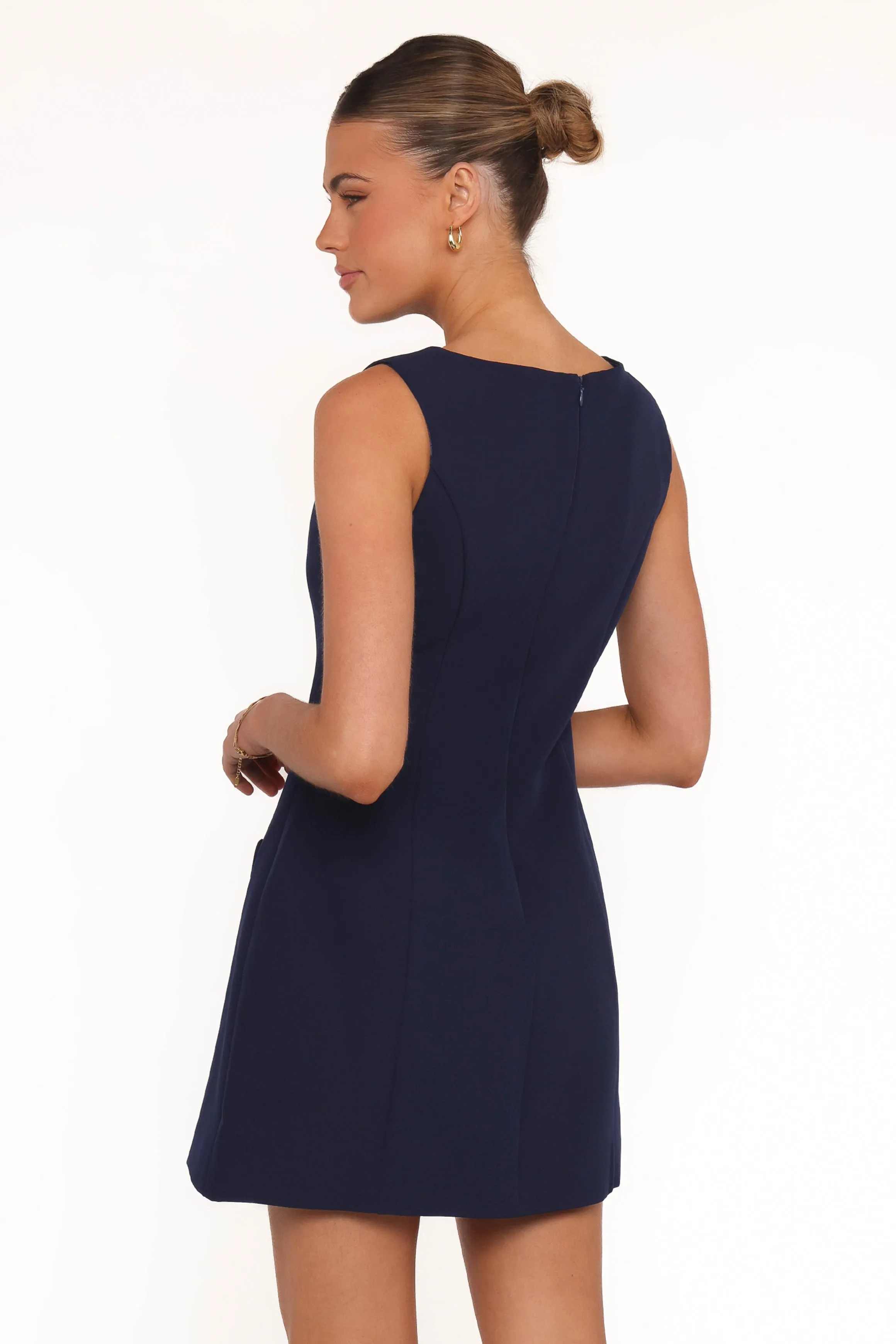 Lorne Sleeveless Mini Dress - Navy sold by Petal & Pup product image thumbnail 4