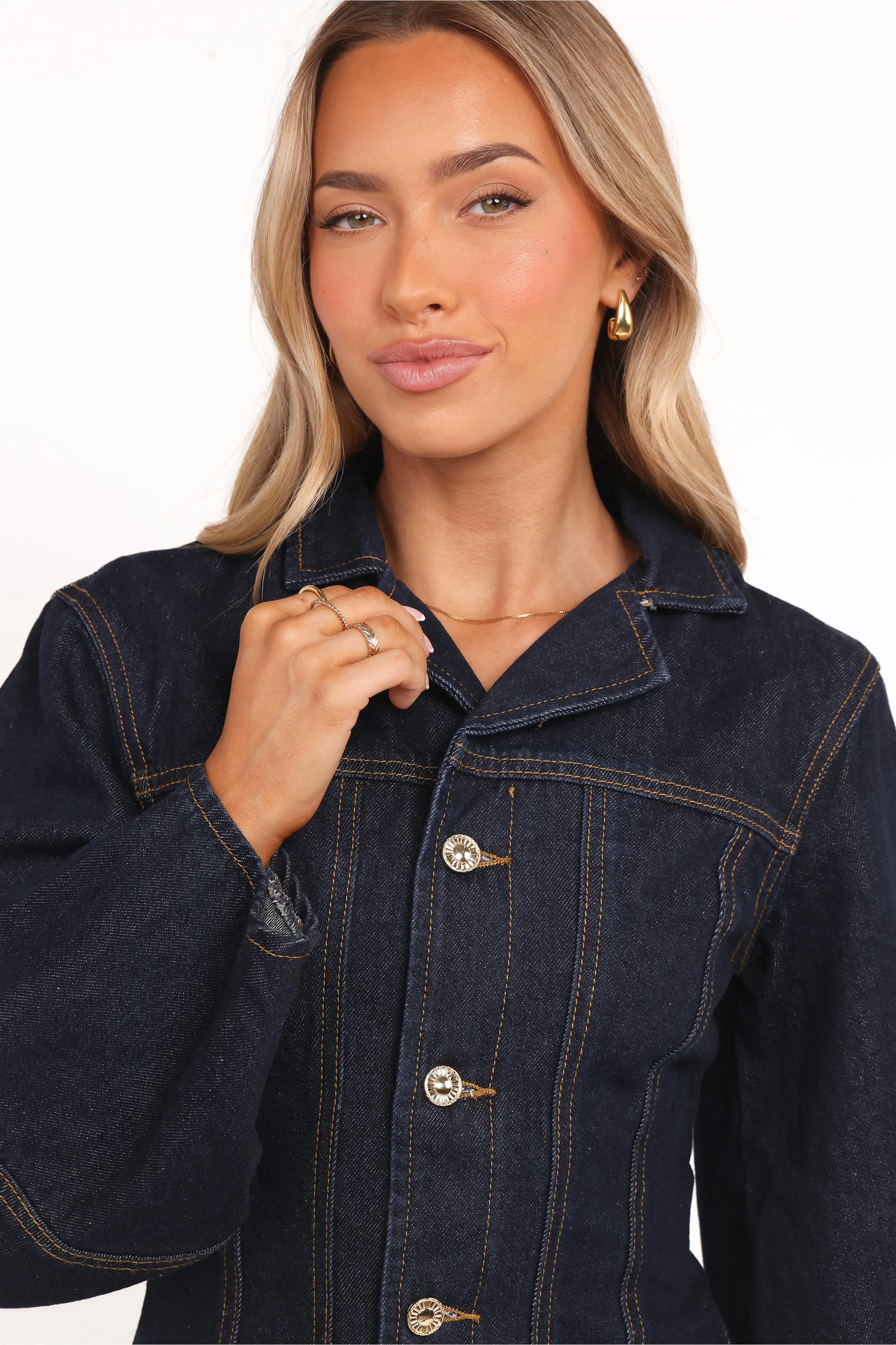 Luchia Denim Jacket - Dark Indigo sold by Petal & Pup product image thumbnail 2