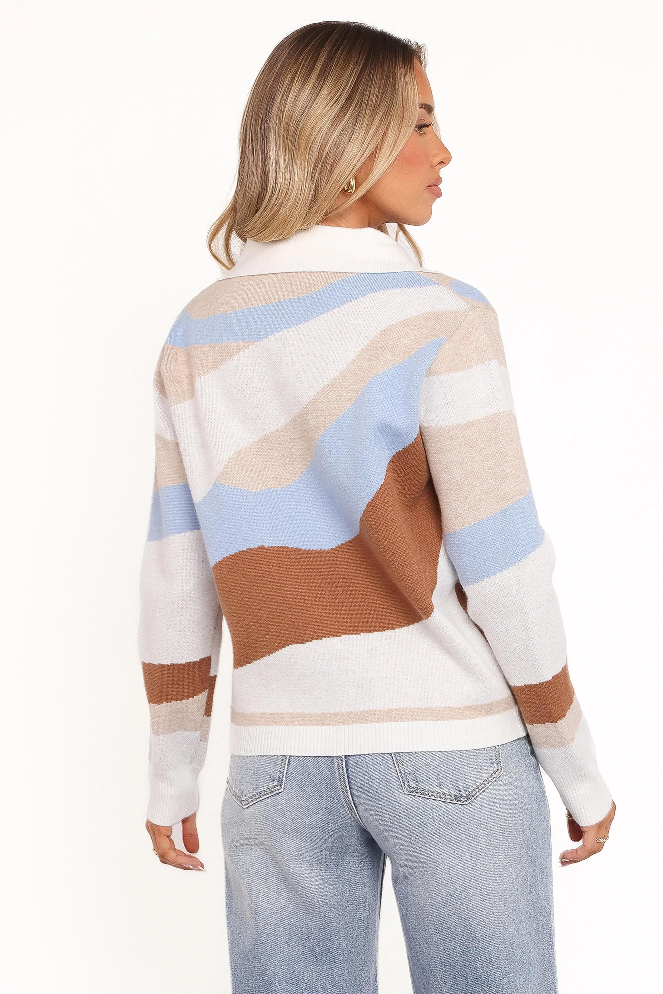 Tulula Abstract Print Cardigan - Cream sold by Petal & Pup product image thumbnail 4