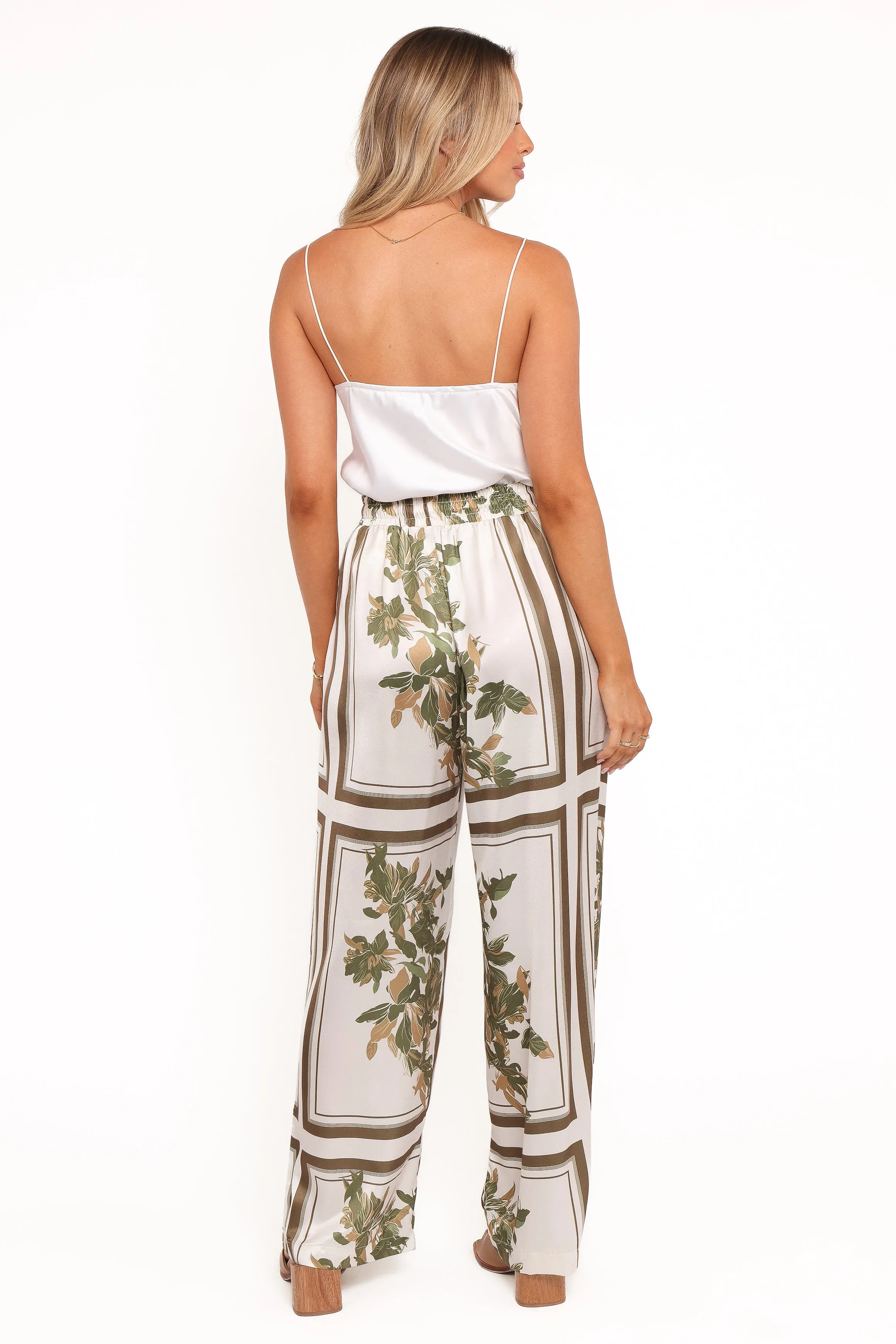 Lara Wide Leg Pants - Olive Print sold by Petal & Pup product image thumbnail 4