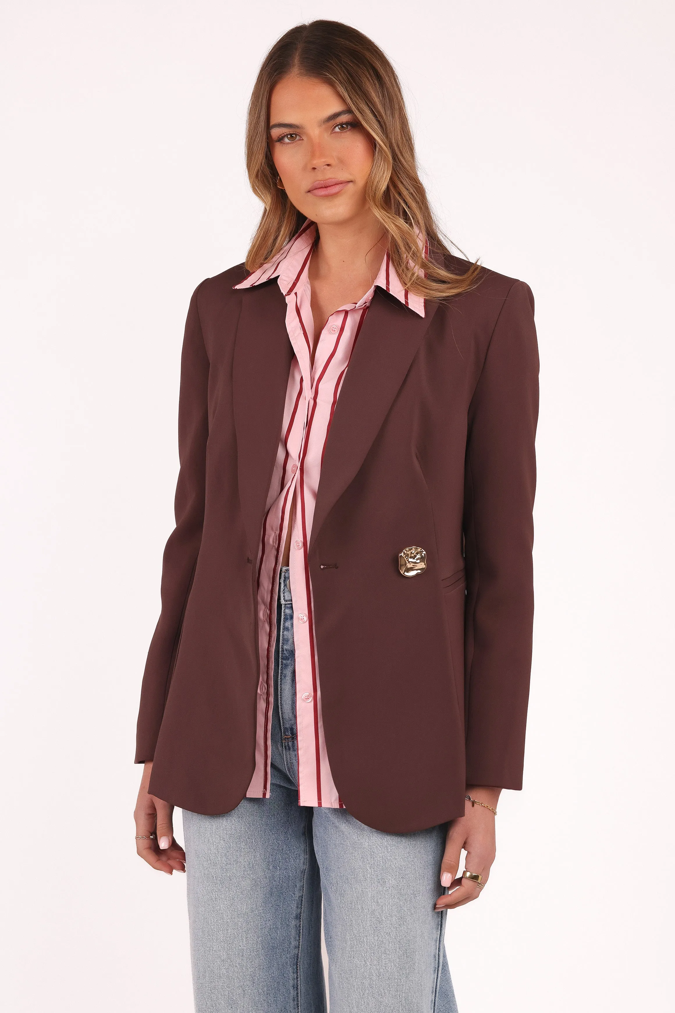 Leo Blazer - Chocolate Brown sold by Petal & Pup product image thumbnail 3