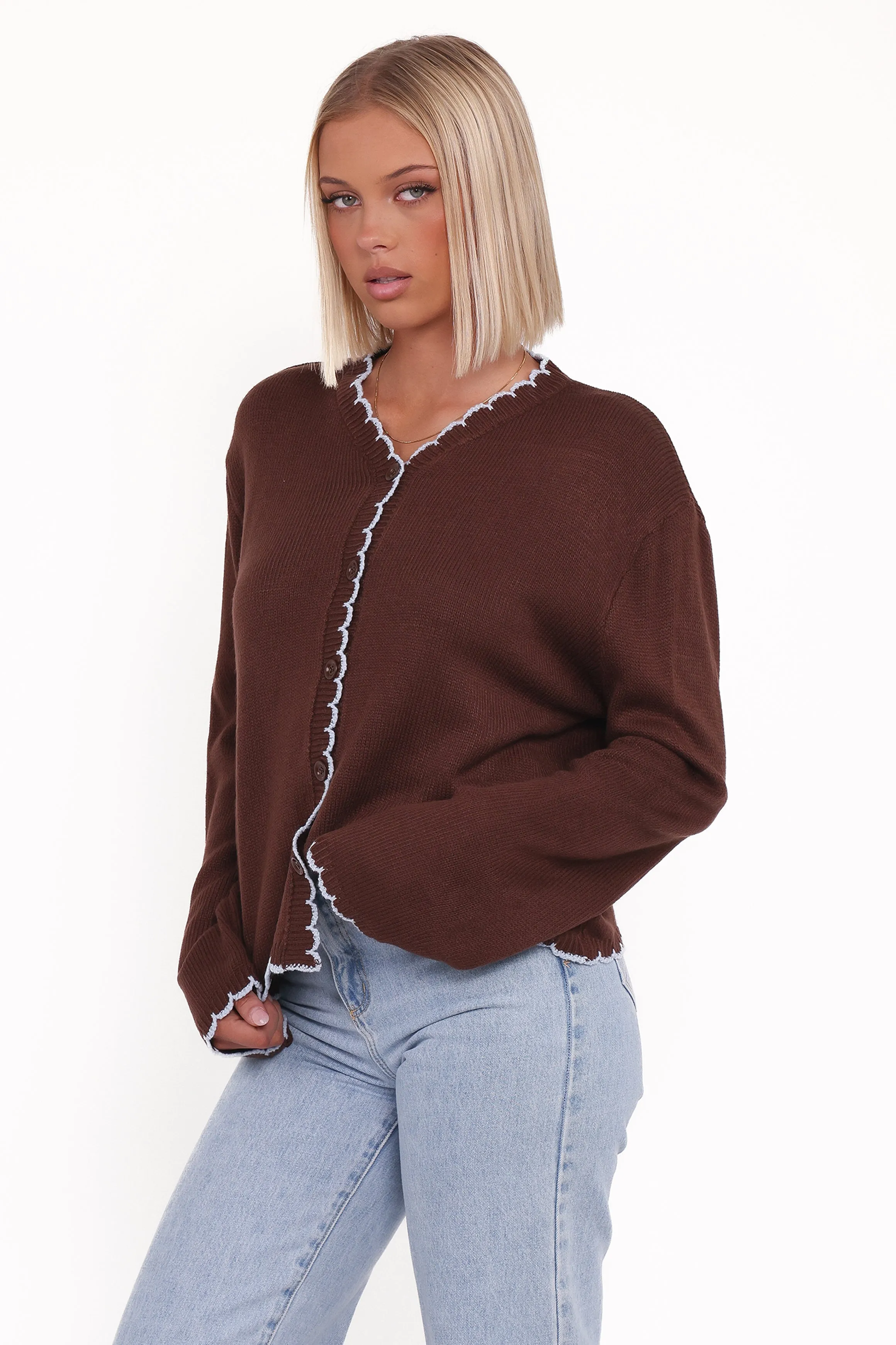 Ruby Knit Cardigan - Brown sold by Petal & Pup product image thumbnail 3