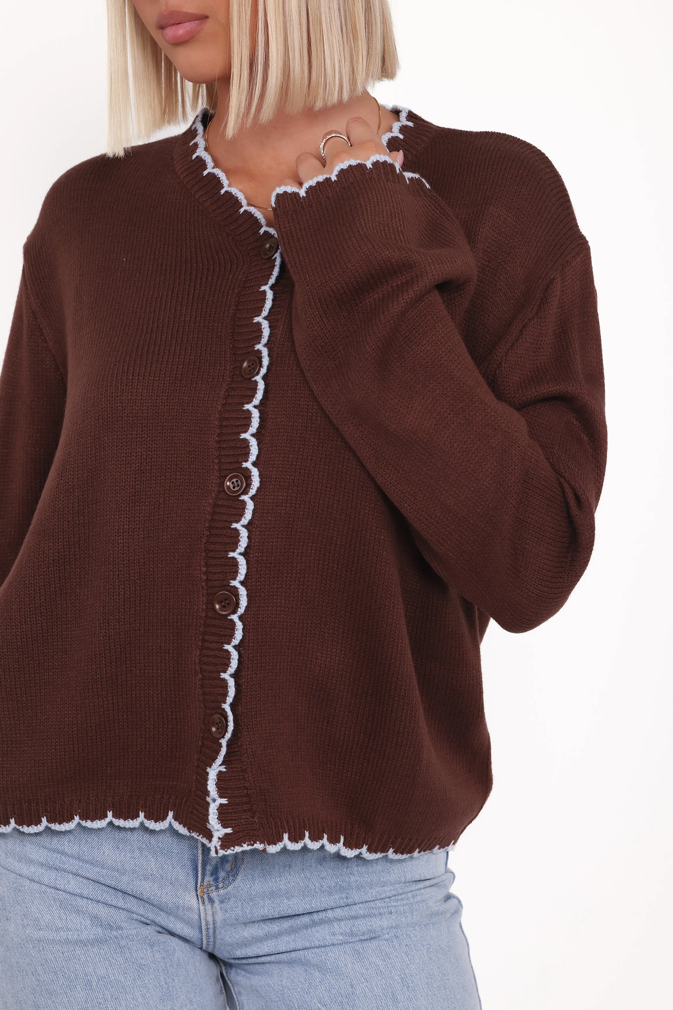 Ruby Knit Cardigan - Brown sold by Petal & Pup product image thumbnail 2
