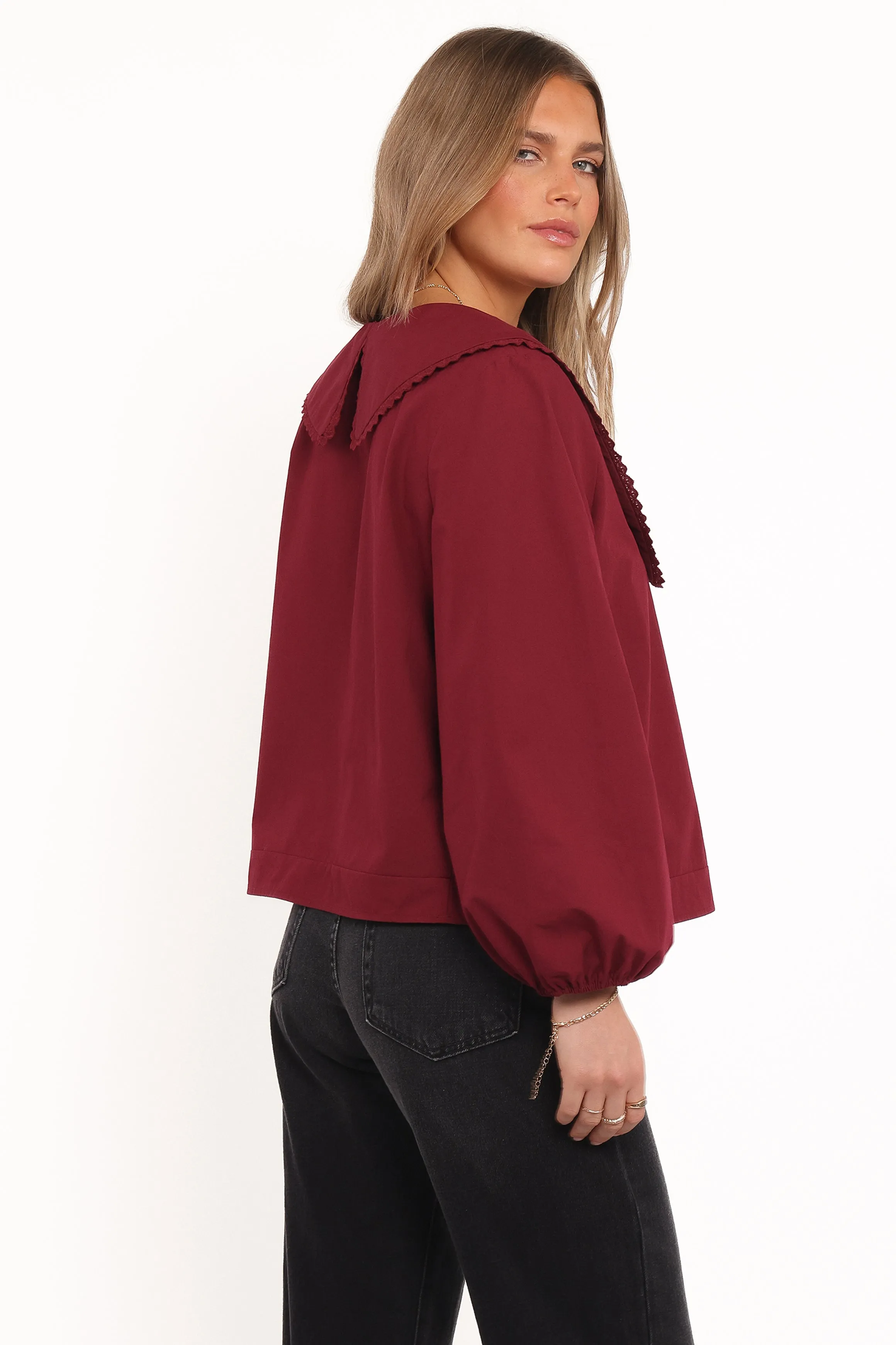 Kenna Long Sleeve Top - Burg sold by Petal & Pup product image thumbnail 5