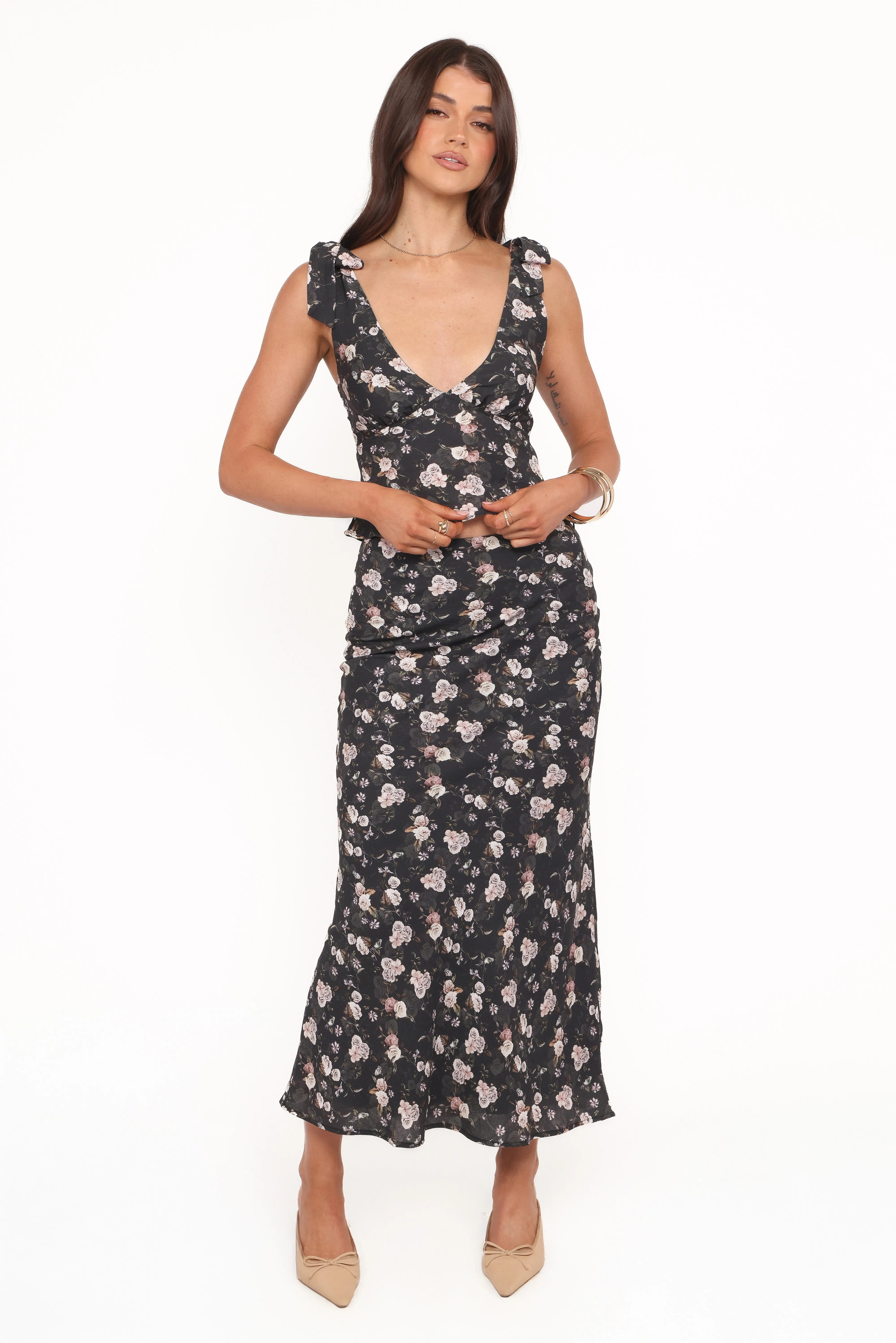 Kedra Tie Shoulder Top - Dark Floral sold by Petal & Pup product image thumbnail 5