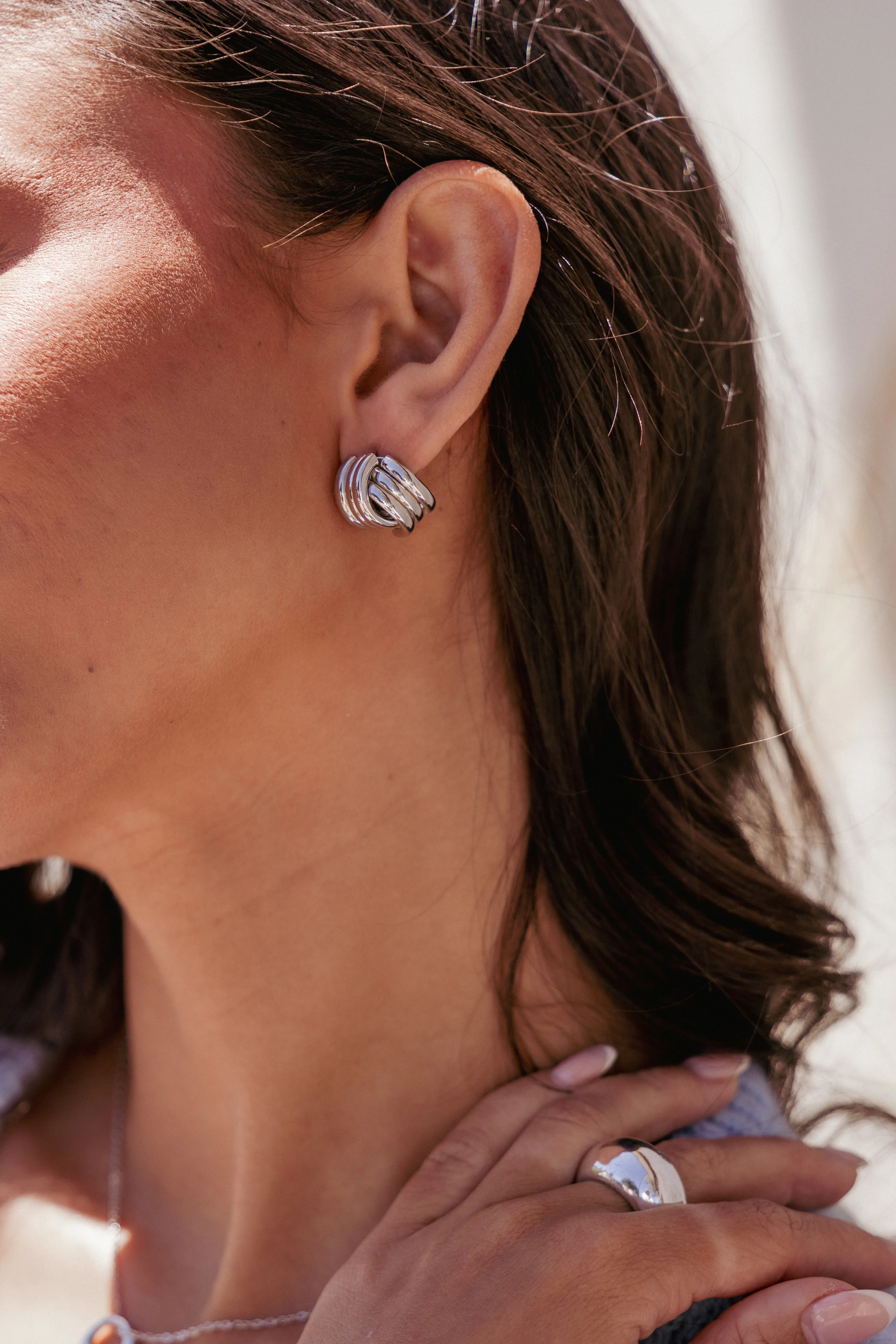 Marigold Earrings - Silver sold by Petal & Pup