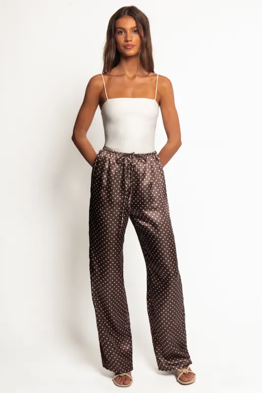 Alima Pants - Brown Polka Dot sold by Petal & Pup