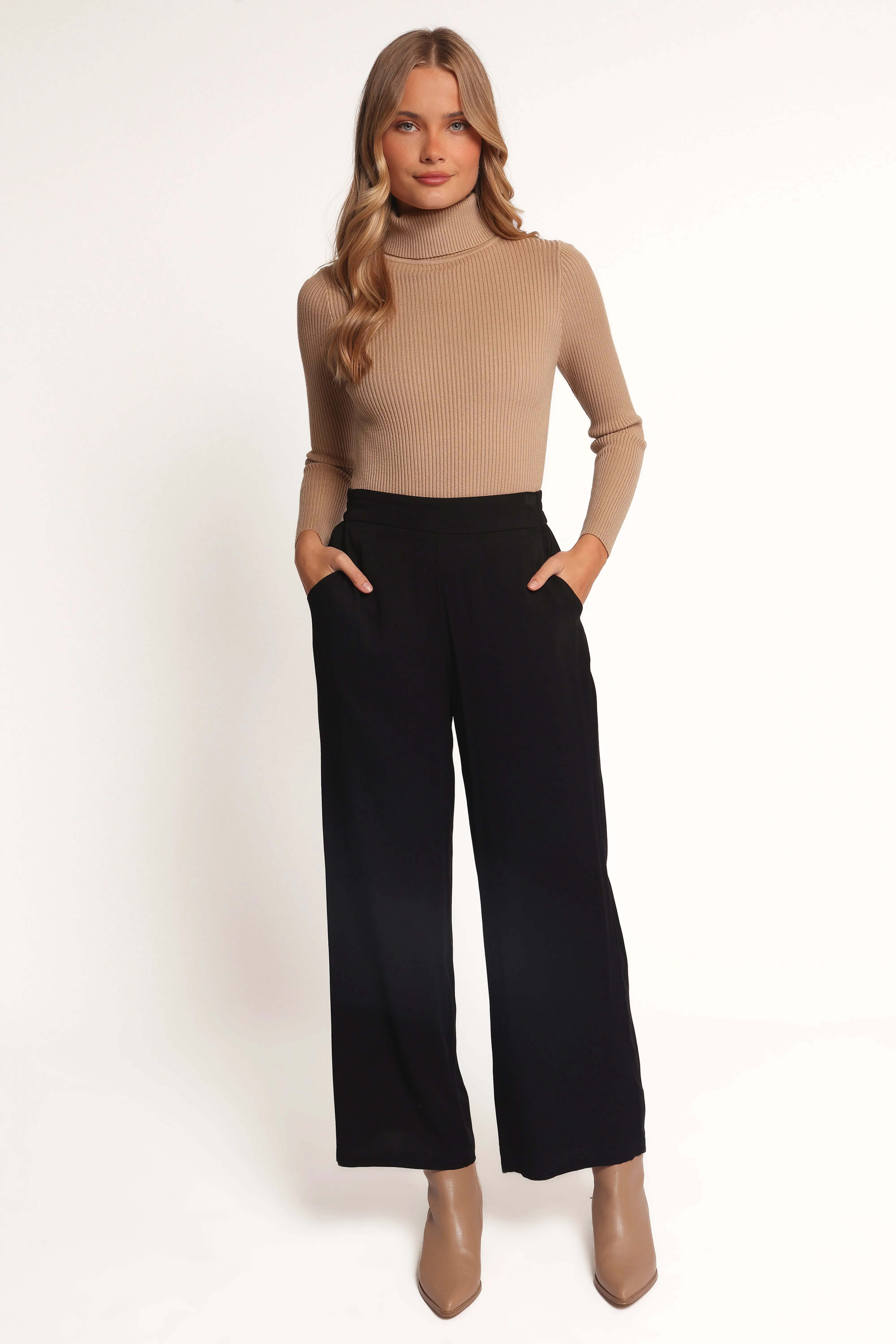 Rissa Wide Leg Pant - Black sold by Petal & Pup