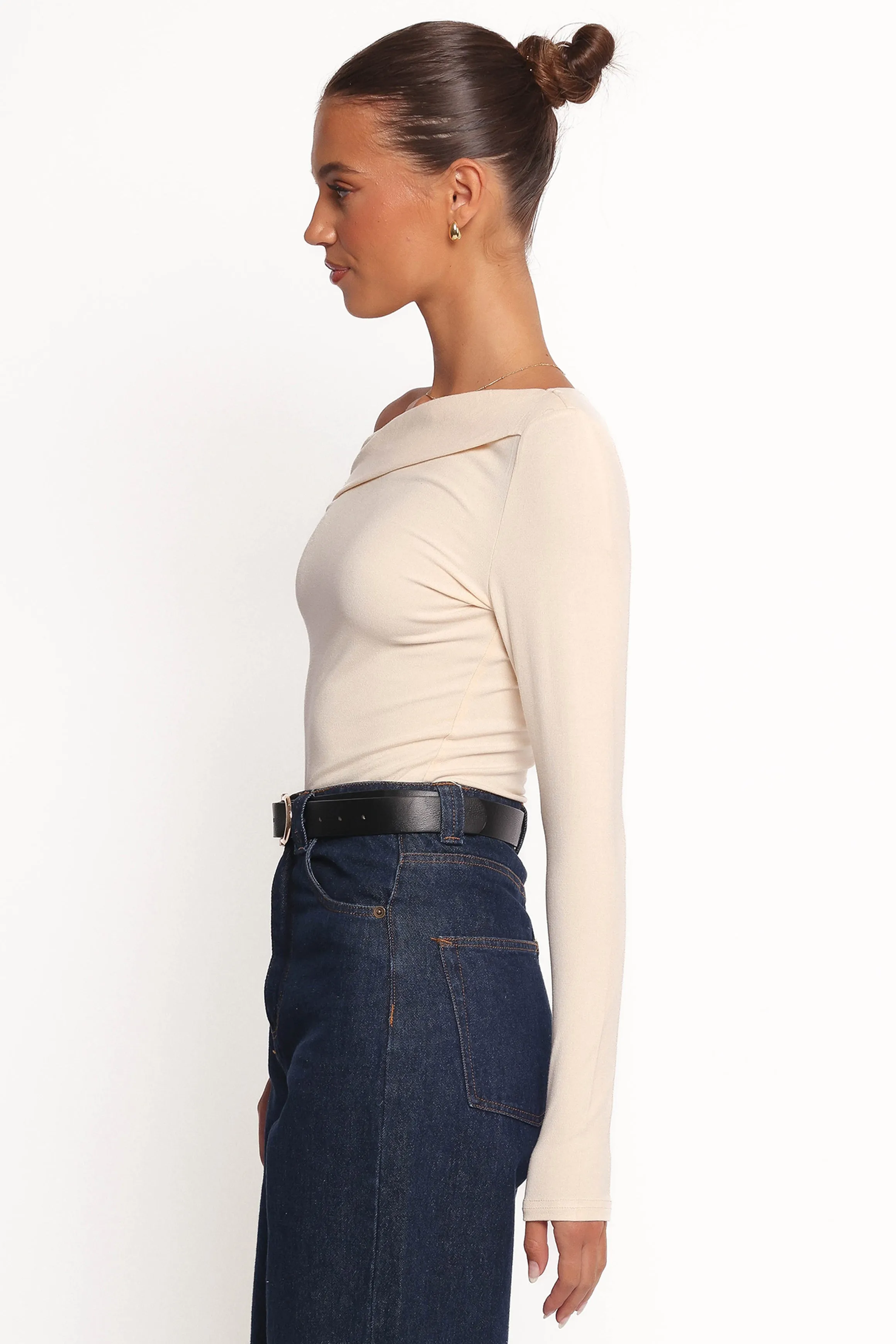 Liah Off Shoulder Knit Top - Cream sold by Petal & Pup product image thumbnail 4