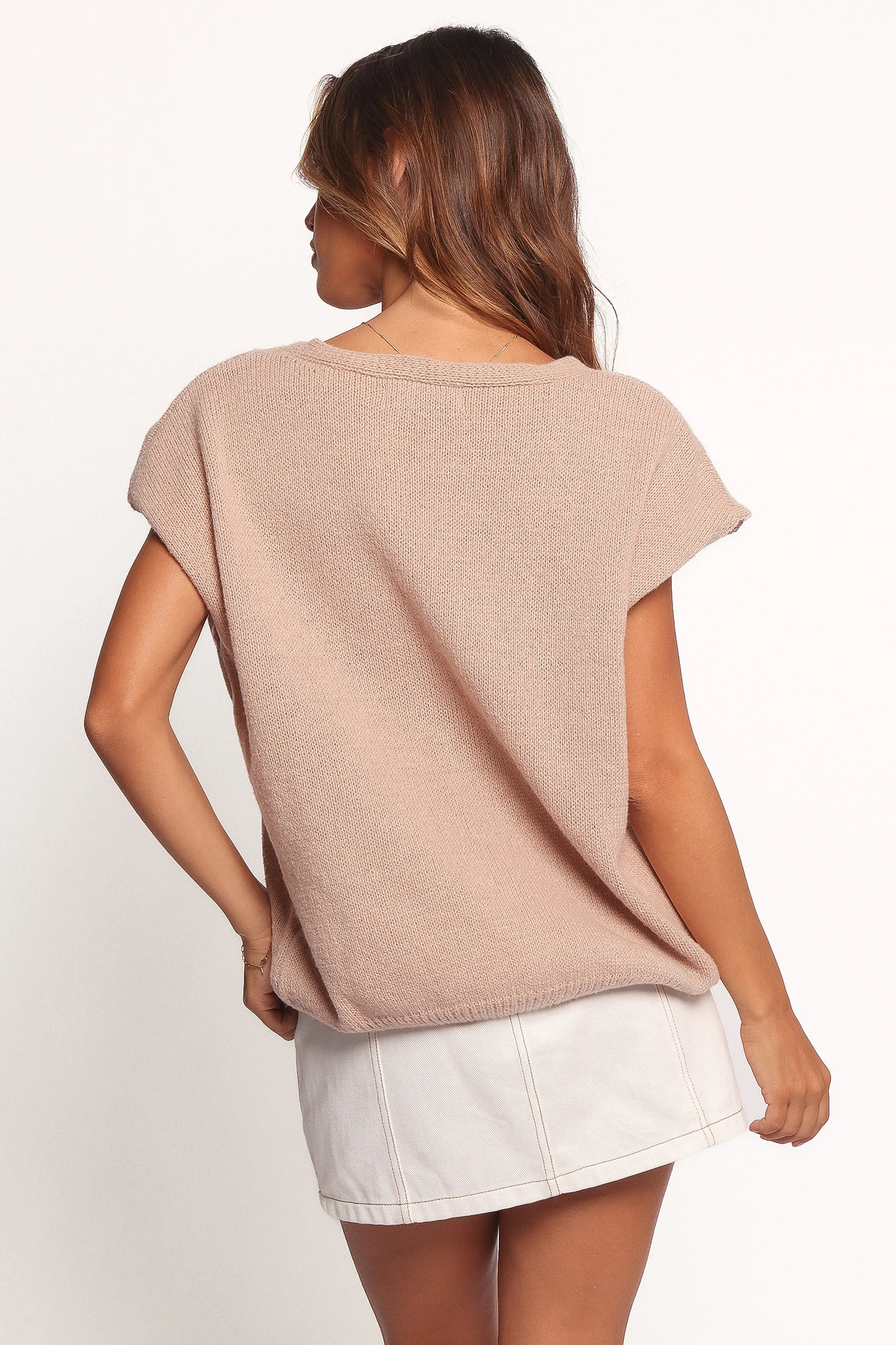 Mariana Knit Vest - Beige Marle sold by Petal & Pup product image thumbnail 5