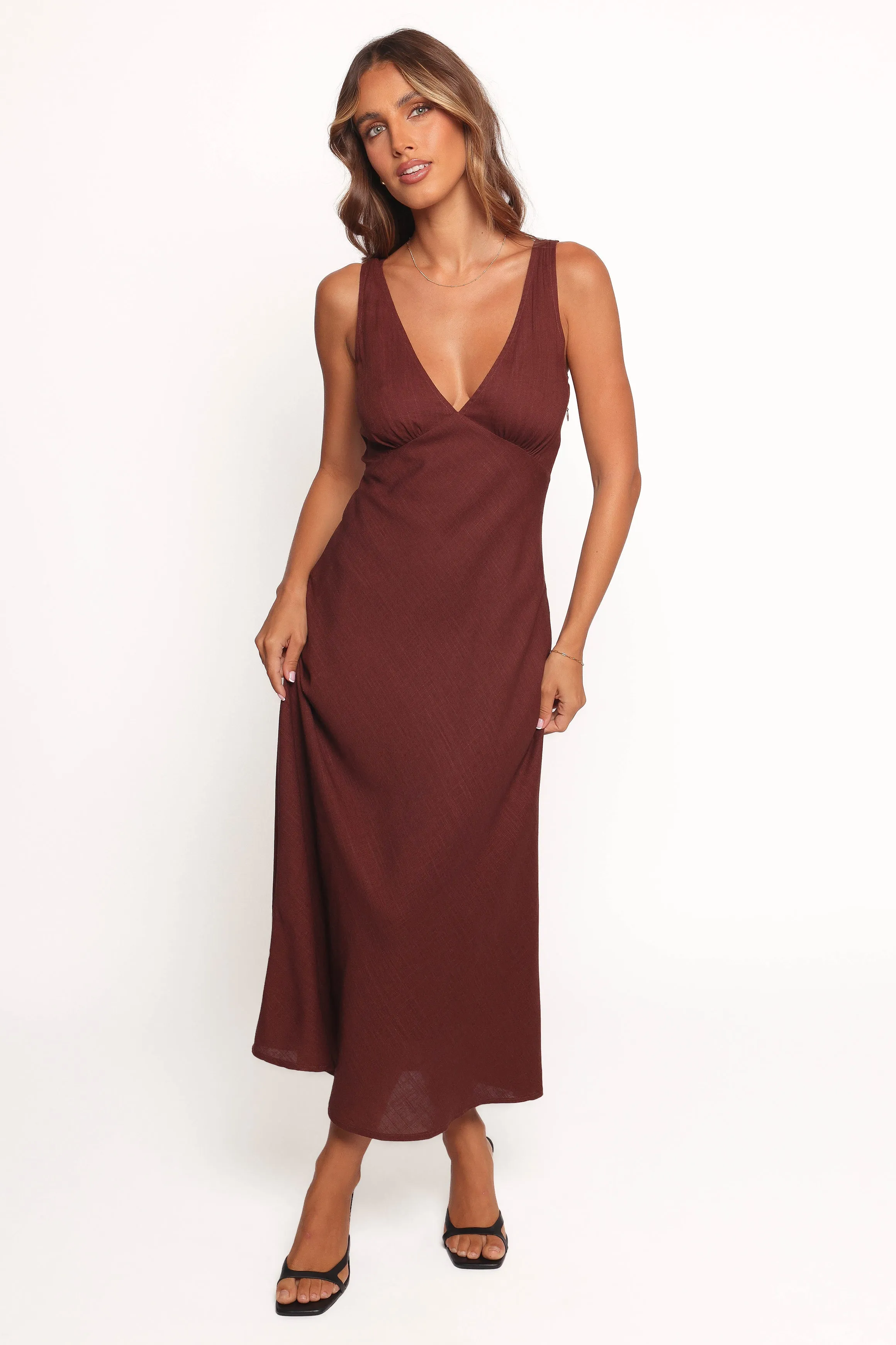 Shyla Midi Dress - Brown sold by Petal & Pup product image thumbnail 2