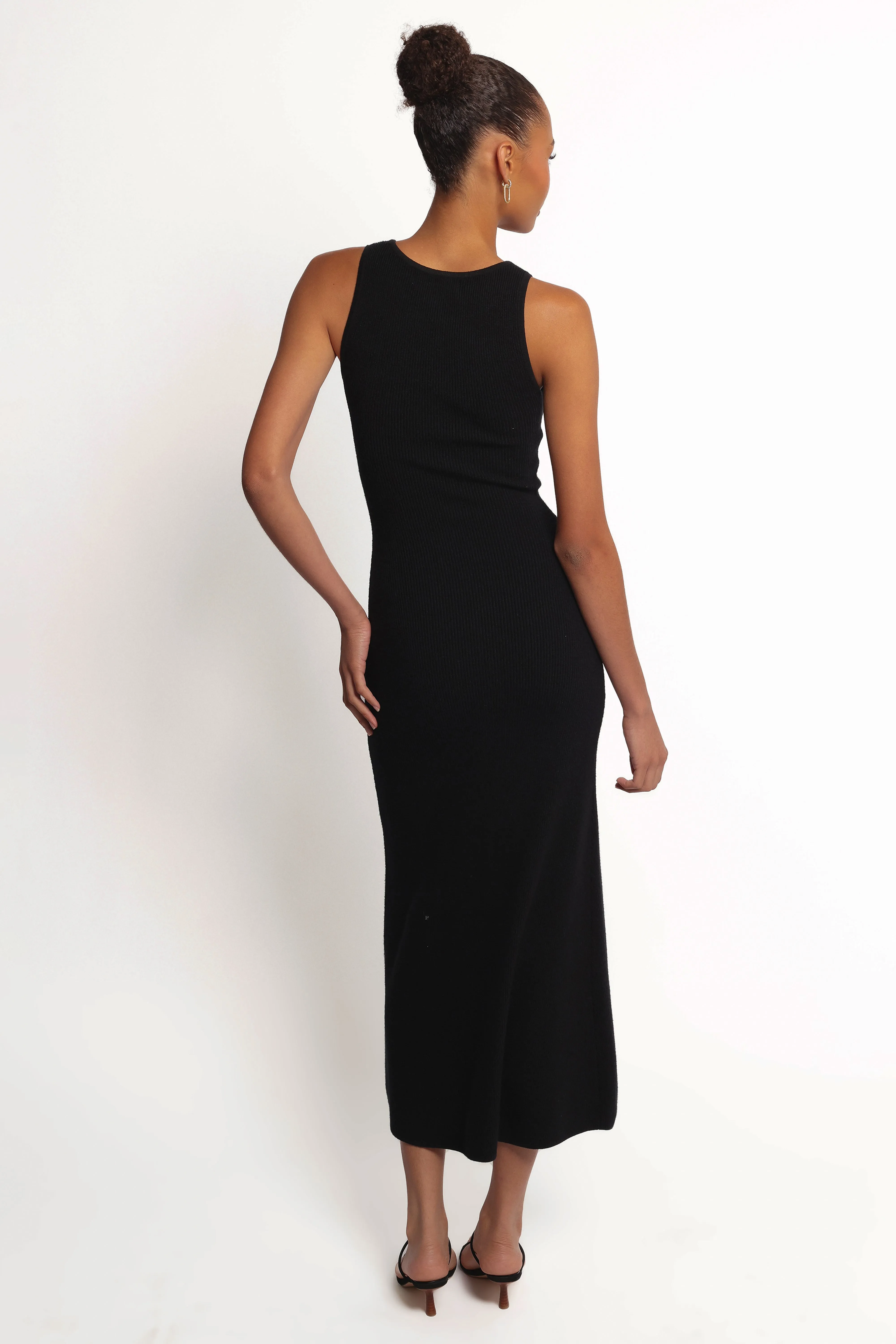 Aspen Button Up Knit Dress - Black sold by Petal & Pup product image thumbnail 4