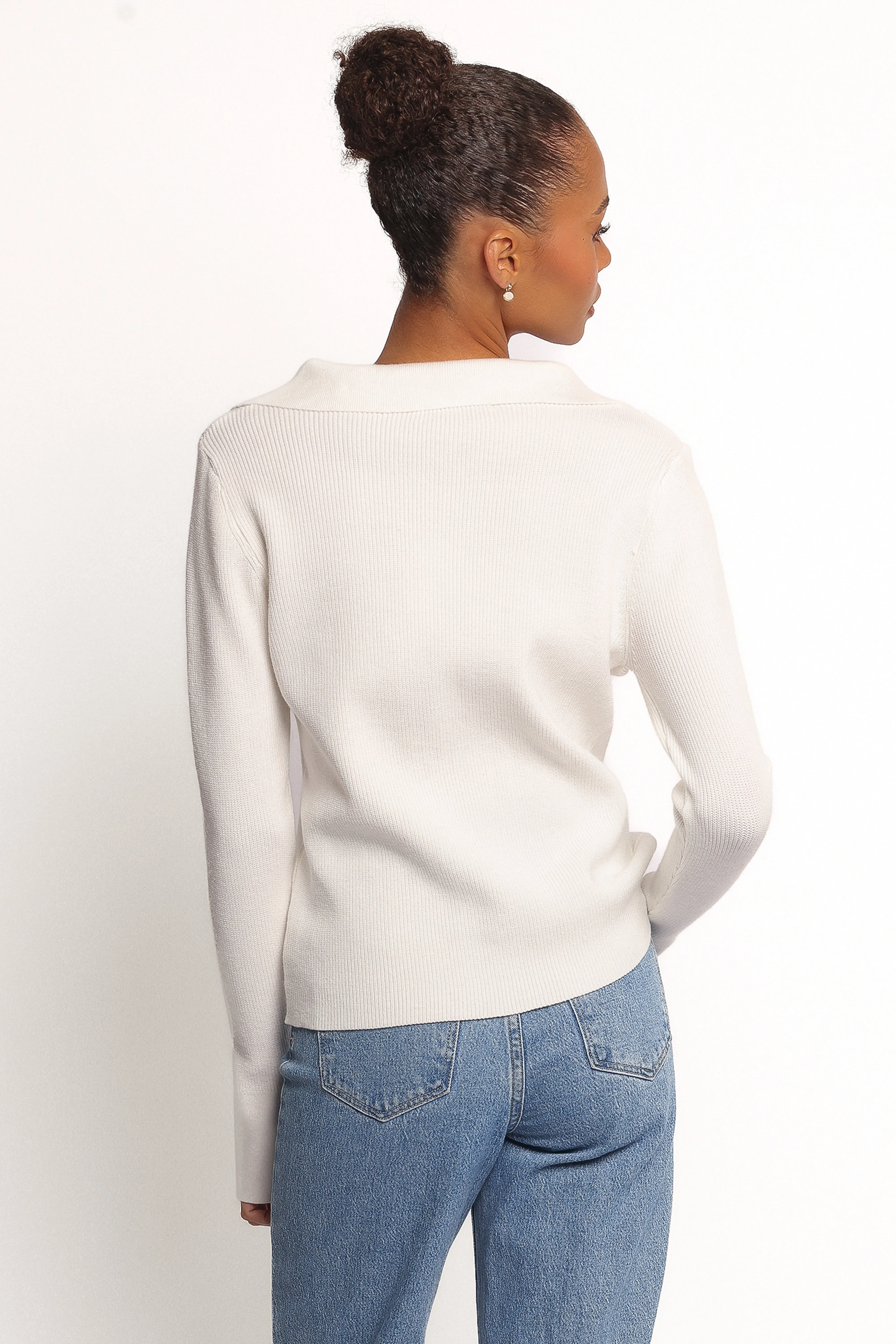 Zocco Long Sleeve Knit Top - Cream sold by Petal & Pup product image thumbnail 4