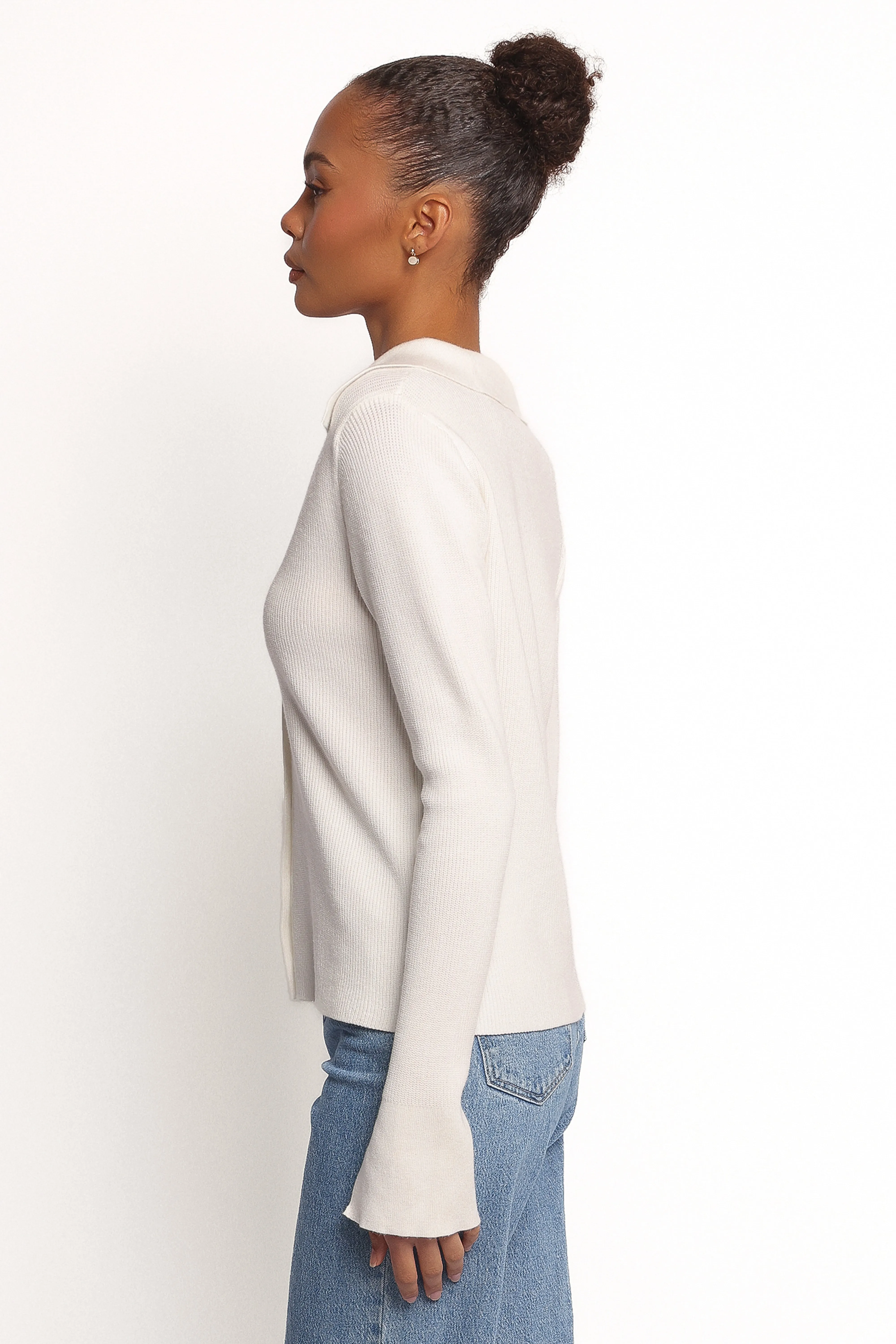 Zocco Long Sleeve Knit Top - Cream sold by Petal & Pup product image thumbnail 5