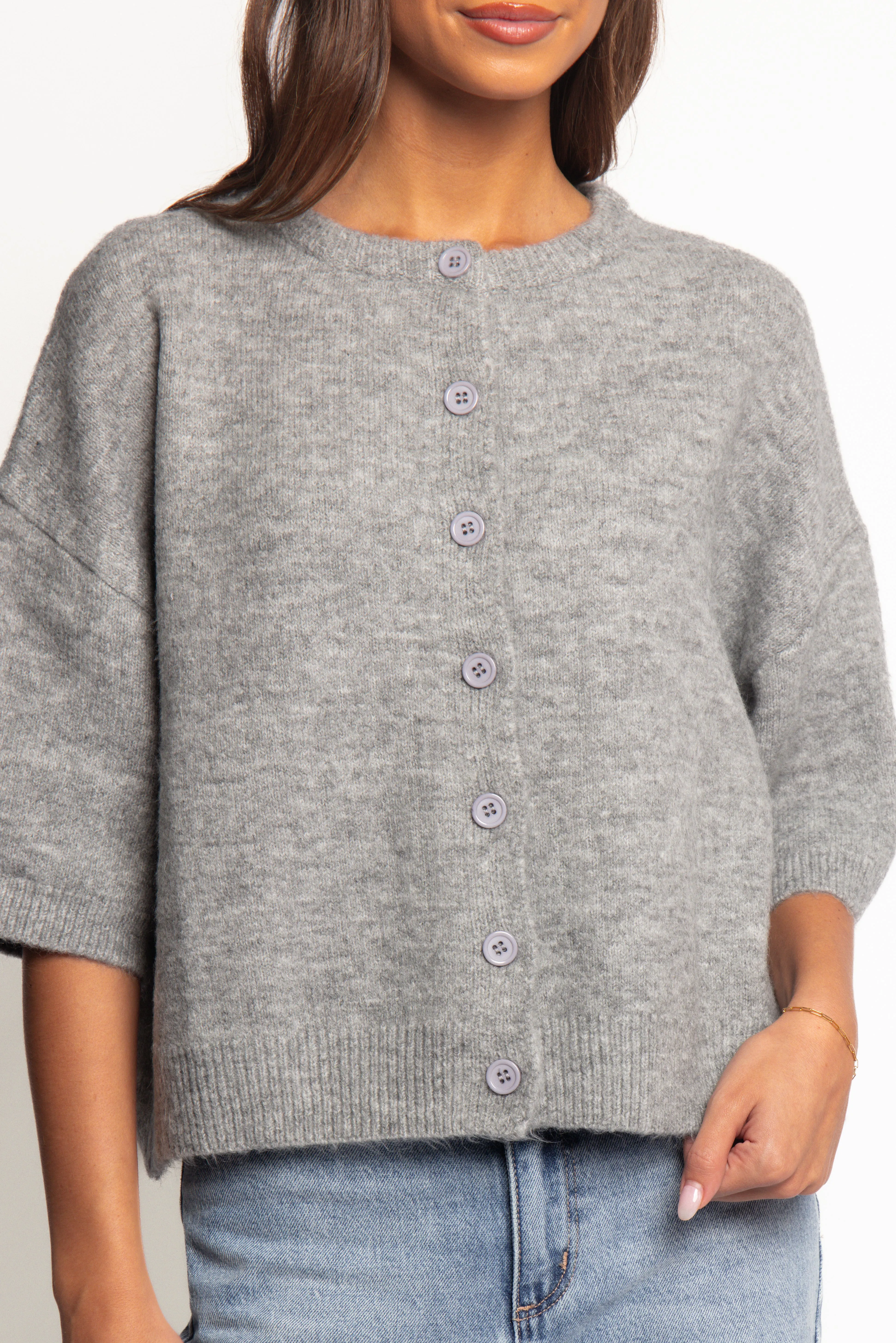 Lilith Knit Top - Grey sold by Petal & Pup product image thumbnail 2