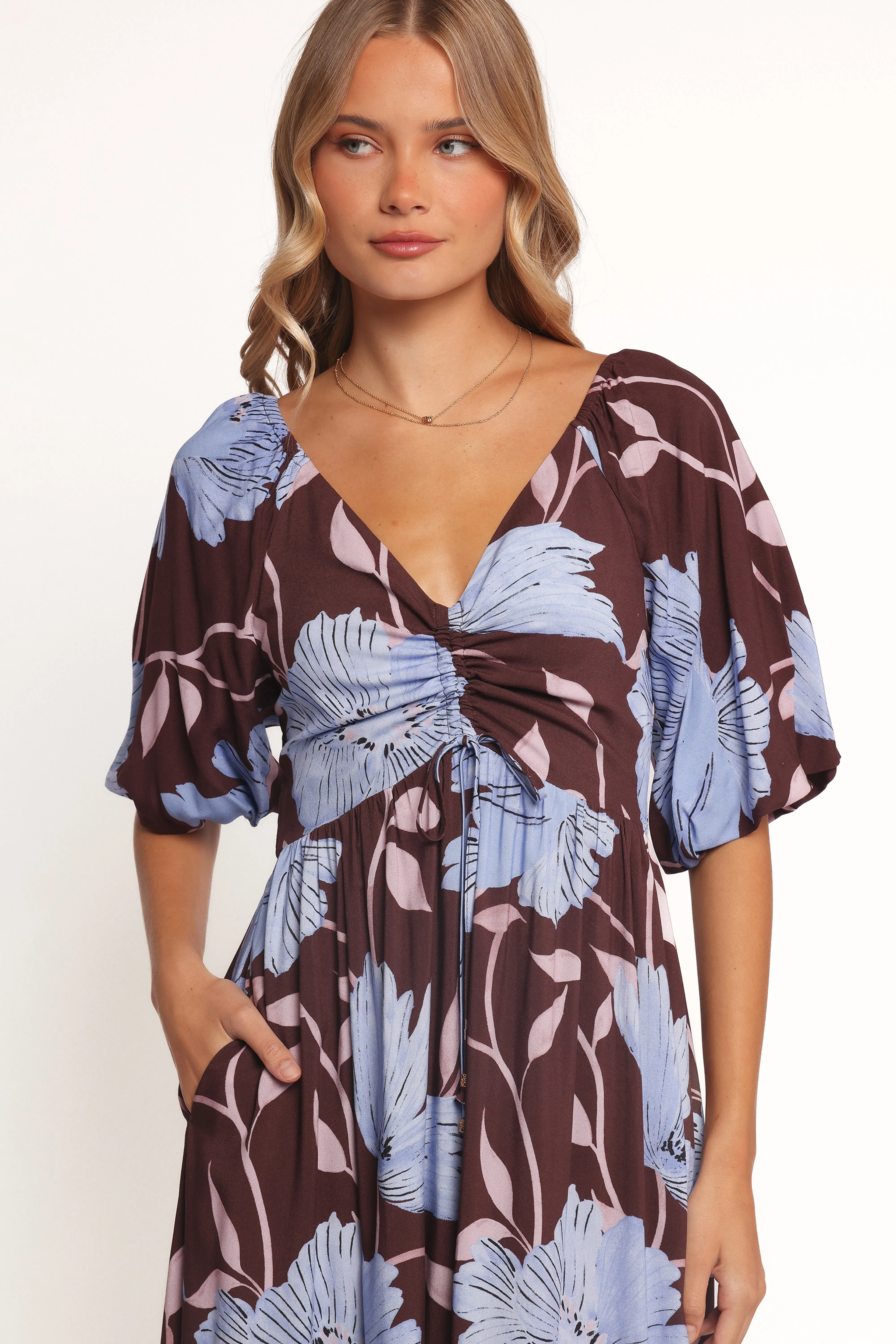 Annabella Maxi Dress - Blue Poppies sold by Petal & Pup product image thumbnail 3