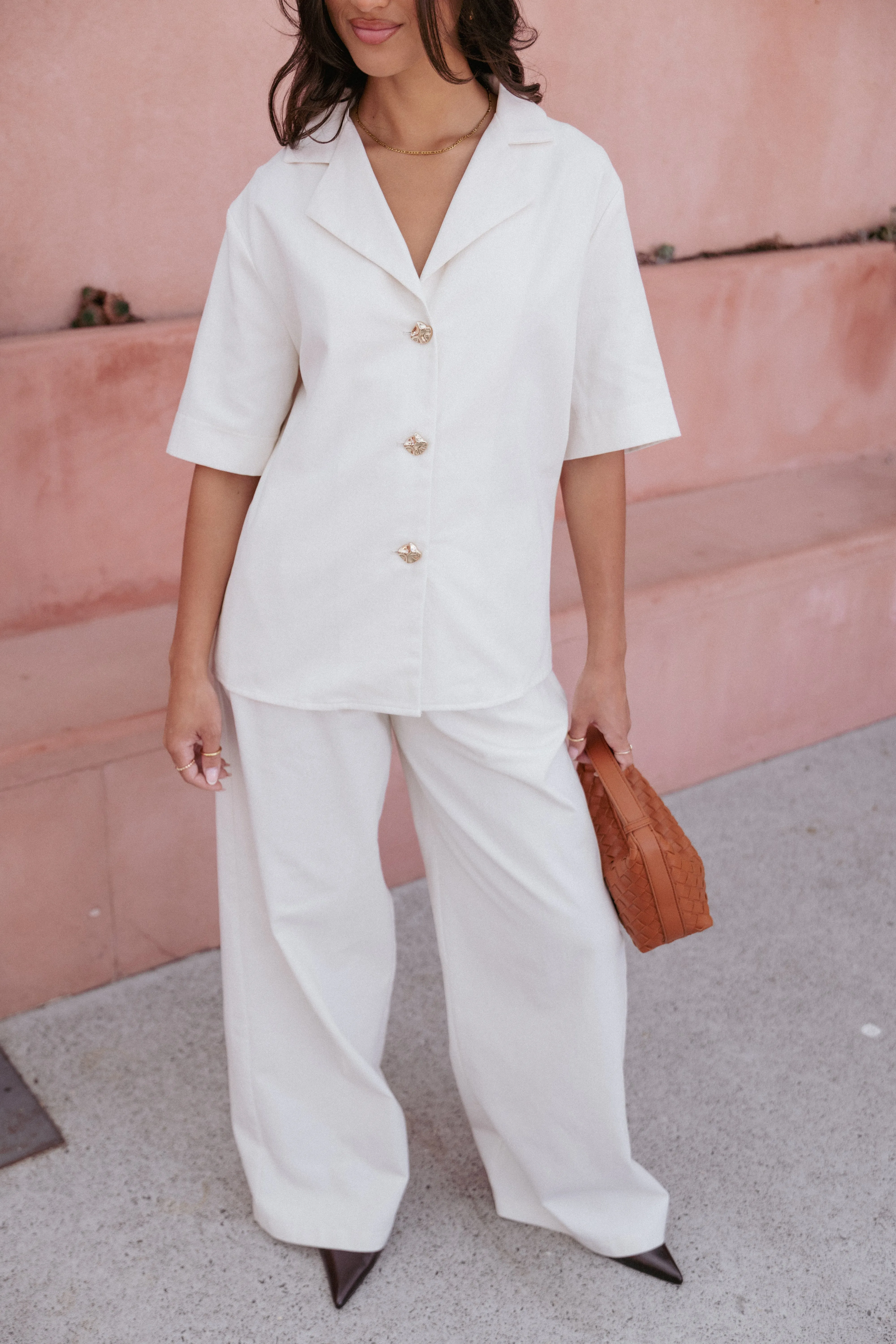 Odelia Denim Pant - Off White sold by Petal & Pup