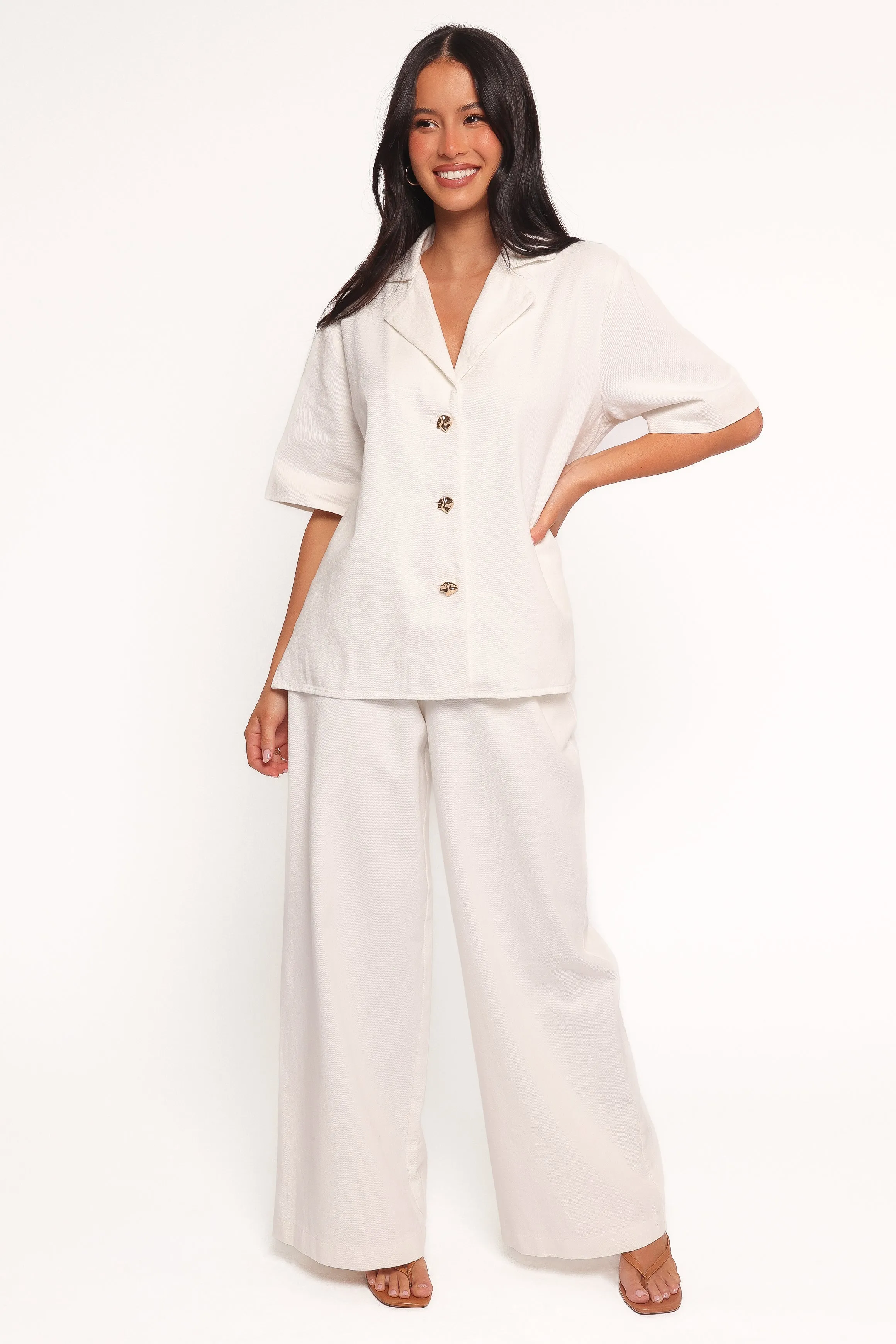 Odelia Denim Pant - Off White sold by Petal & Pup product image thumbnail 2