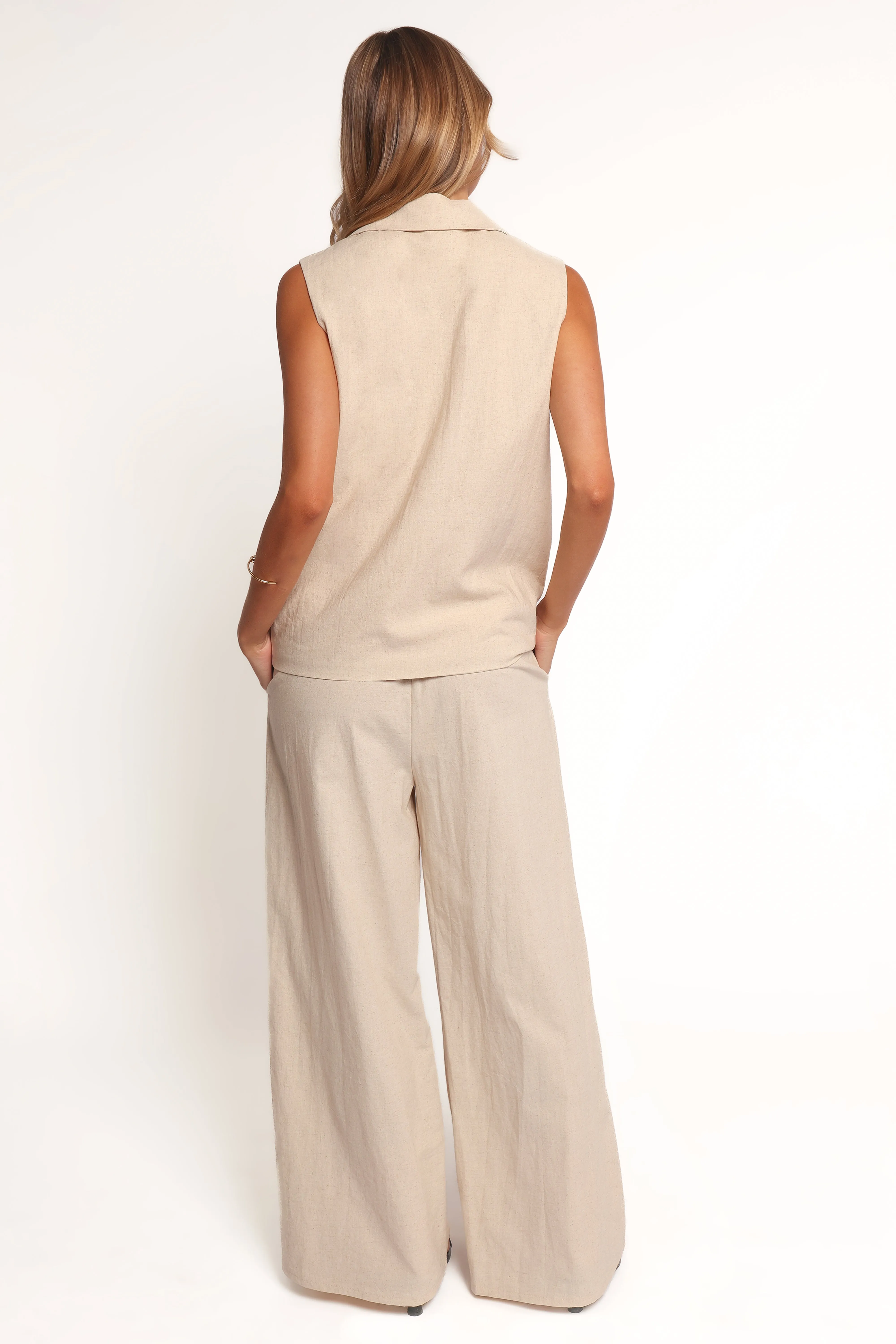 Trula Wide Leg Pant - Oatmeal sold by Petal & Pup product image thumbnail 5
