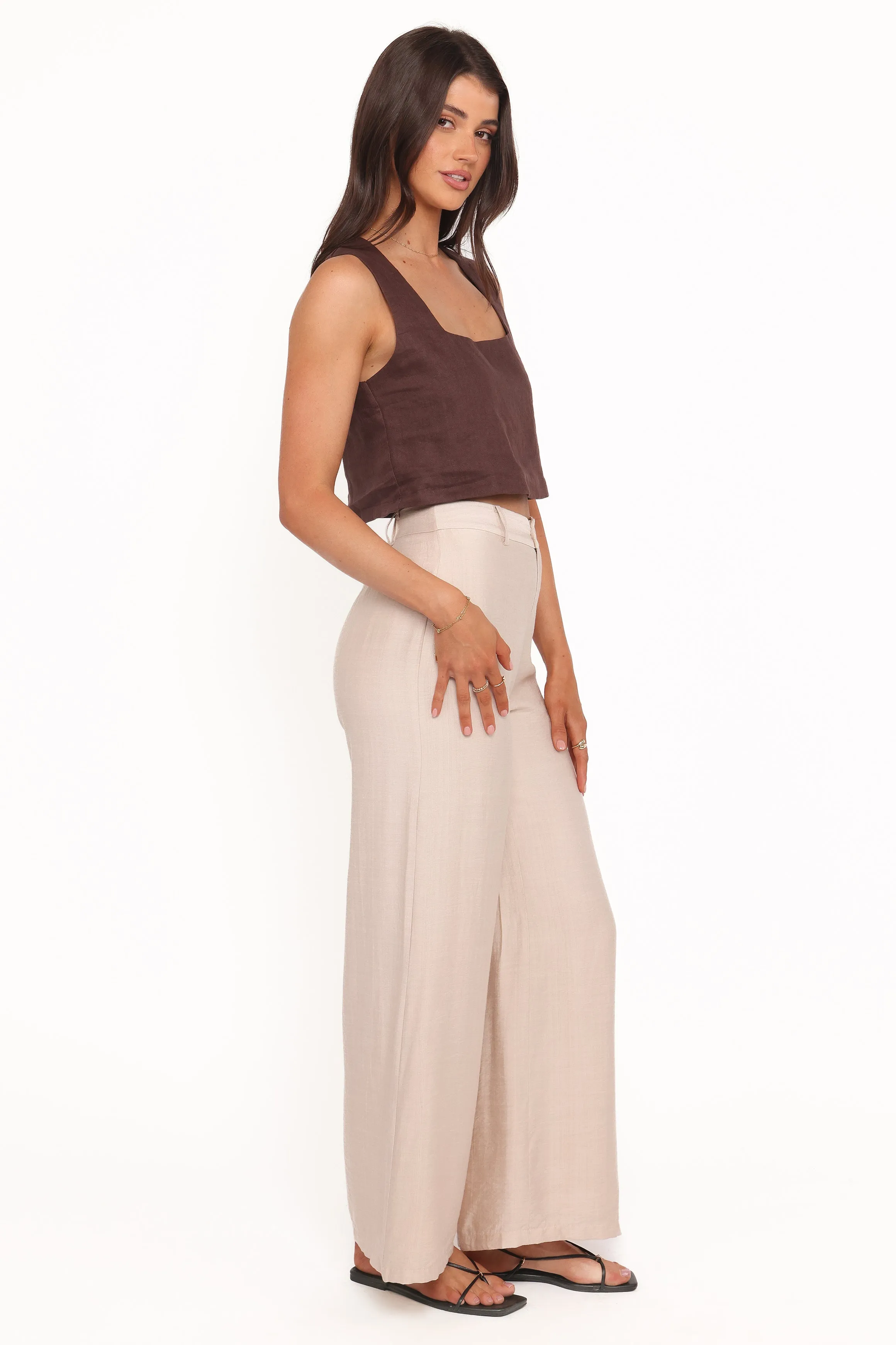 Lauren Wide Leg Pant - Beige sold by Petal & Pup product image thumbnail 4
