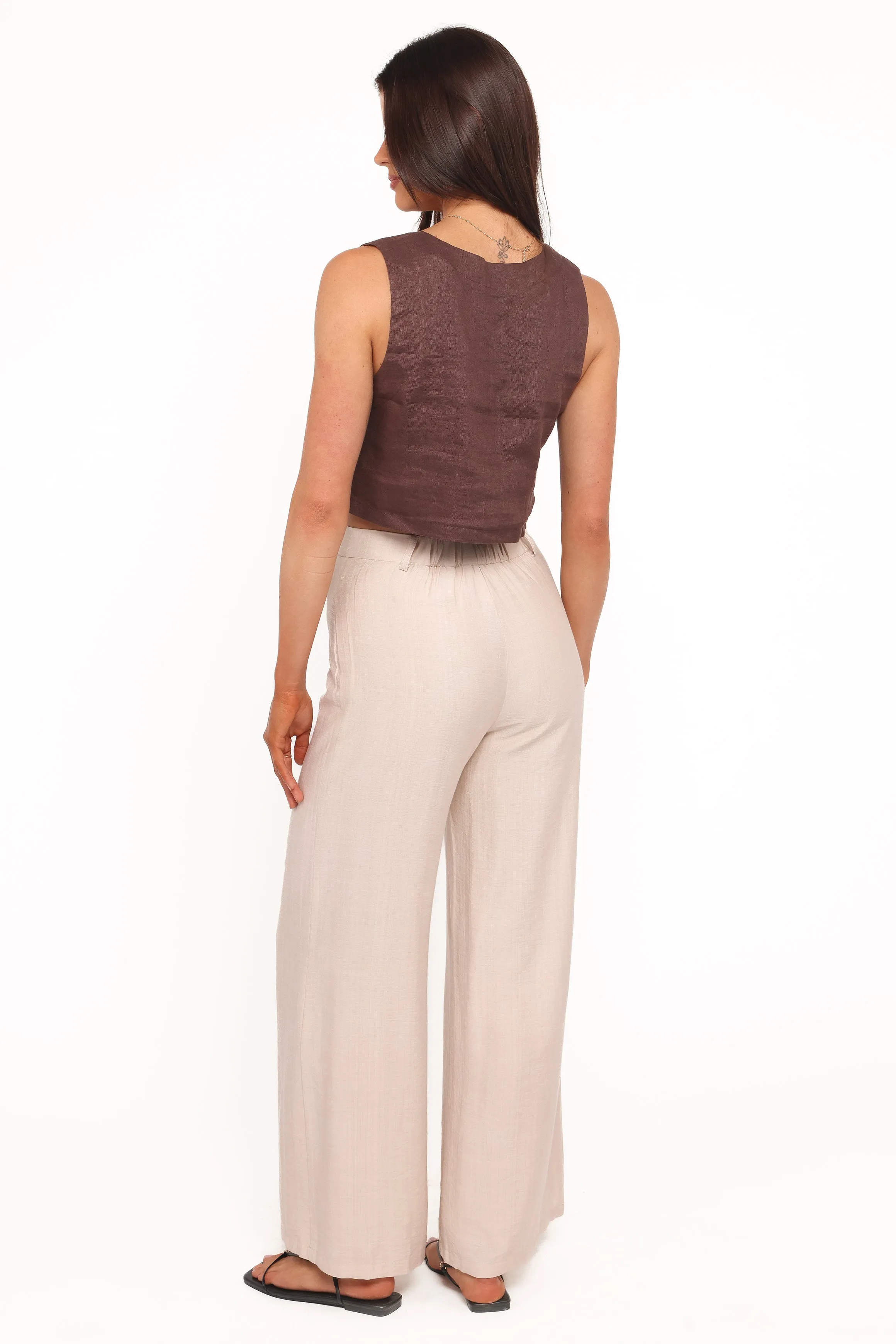 Lauren Wide Leg Pant - Beige sold by Petal & Pup product image thumbnail 5