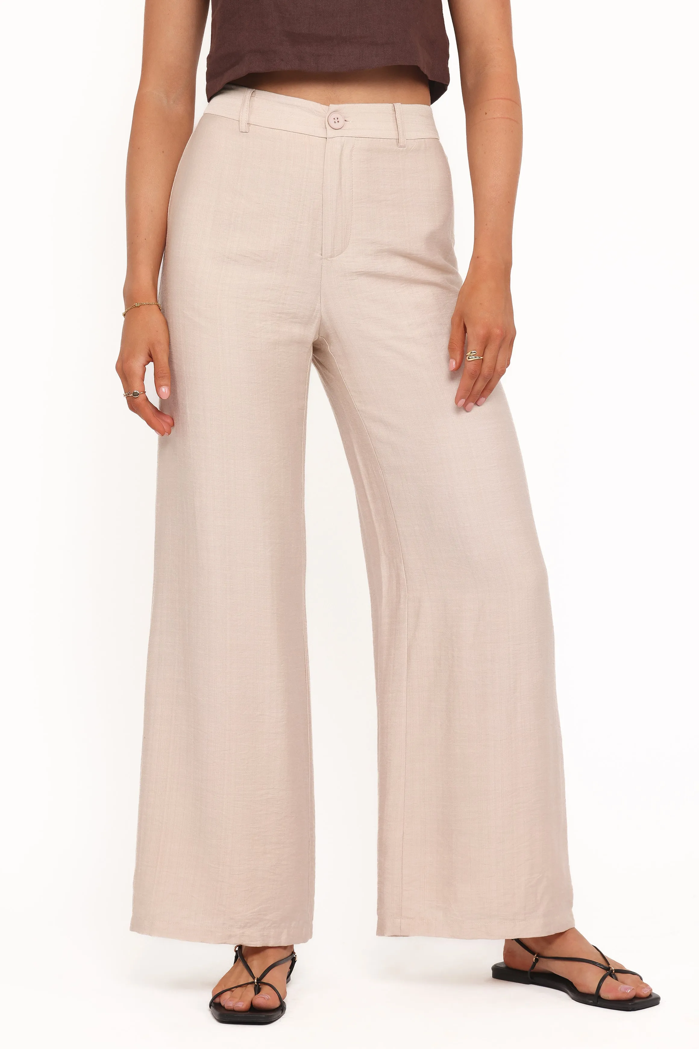 Lauren Wide Leg Pant - Beige sold by Petal & Pup product image thumbnail 3