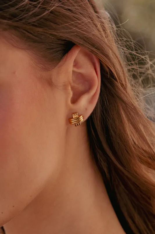 Lorna Earrings - Gold sold by Petal & Pup