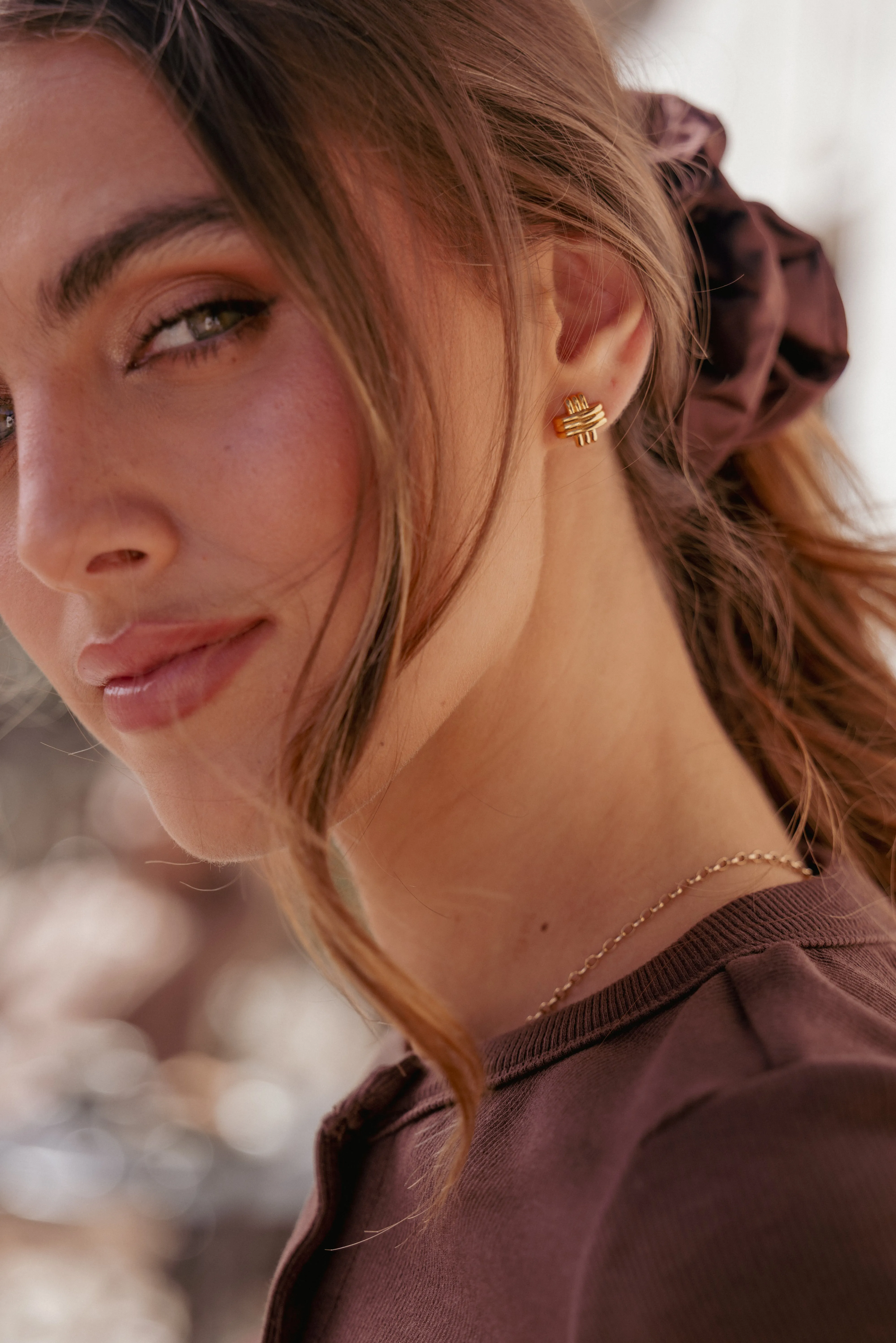 Lorna Earrings - Gold sold by Petal & Pup product image thumbnail 5