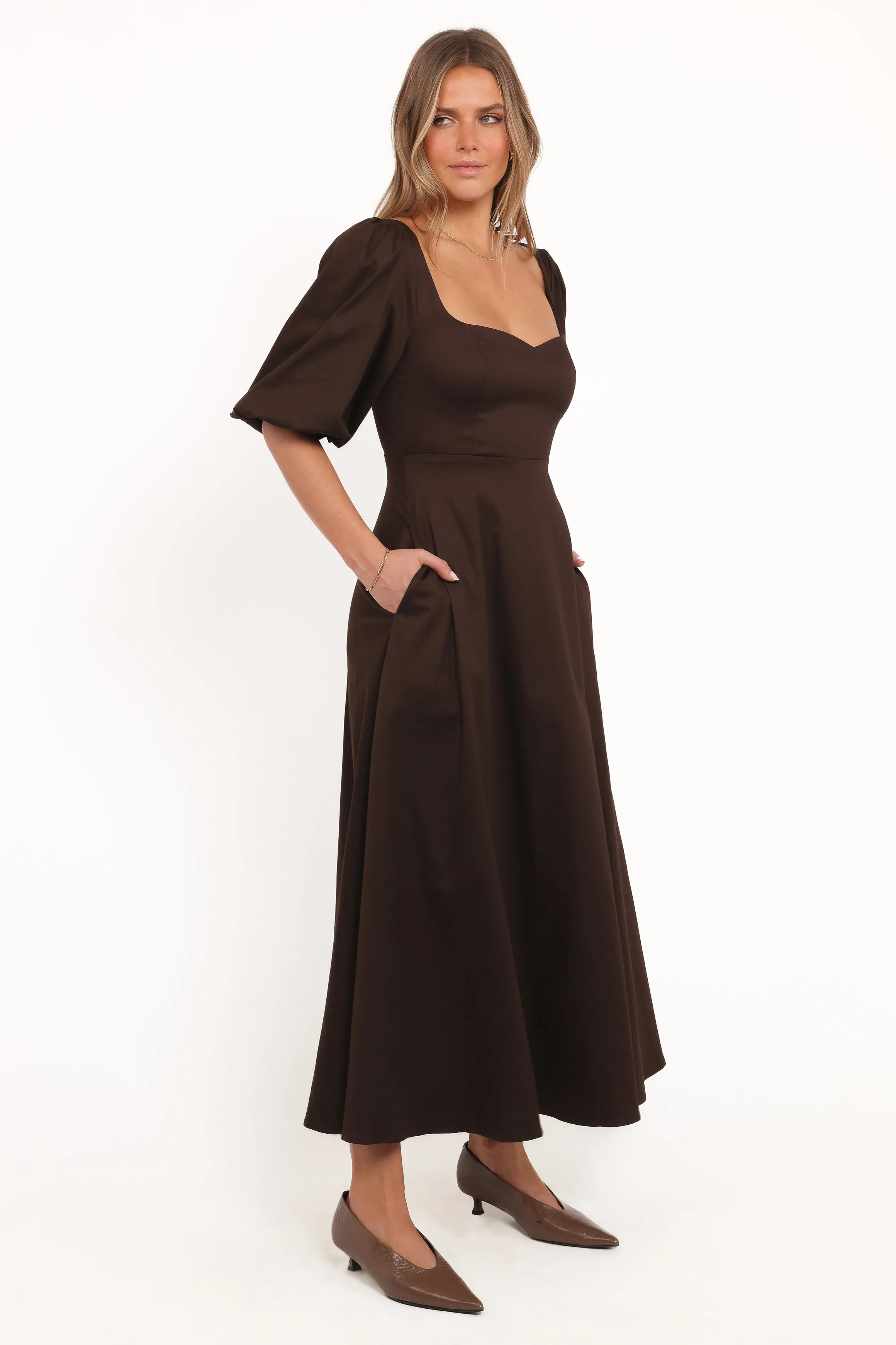 Merlena Maxi Dress - Chocolate sold by Petal & Pup product image thumbnail 4