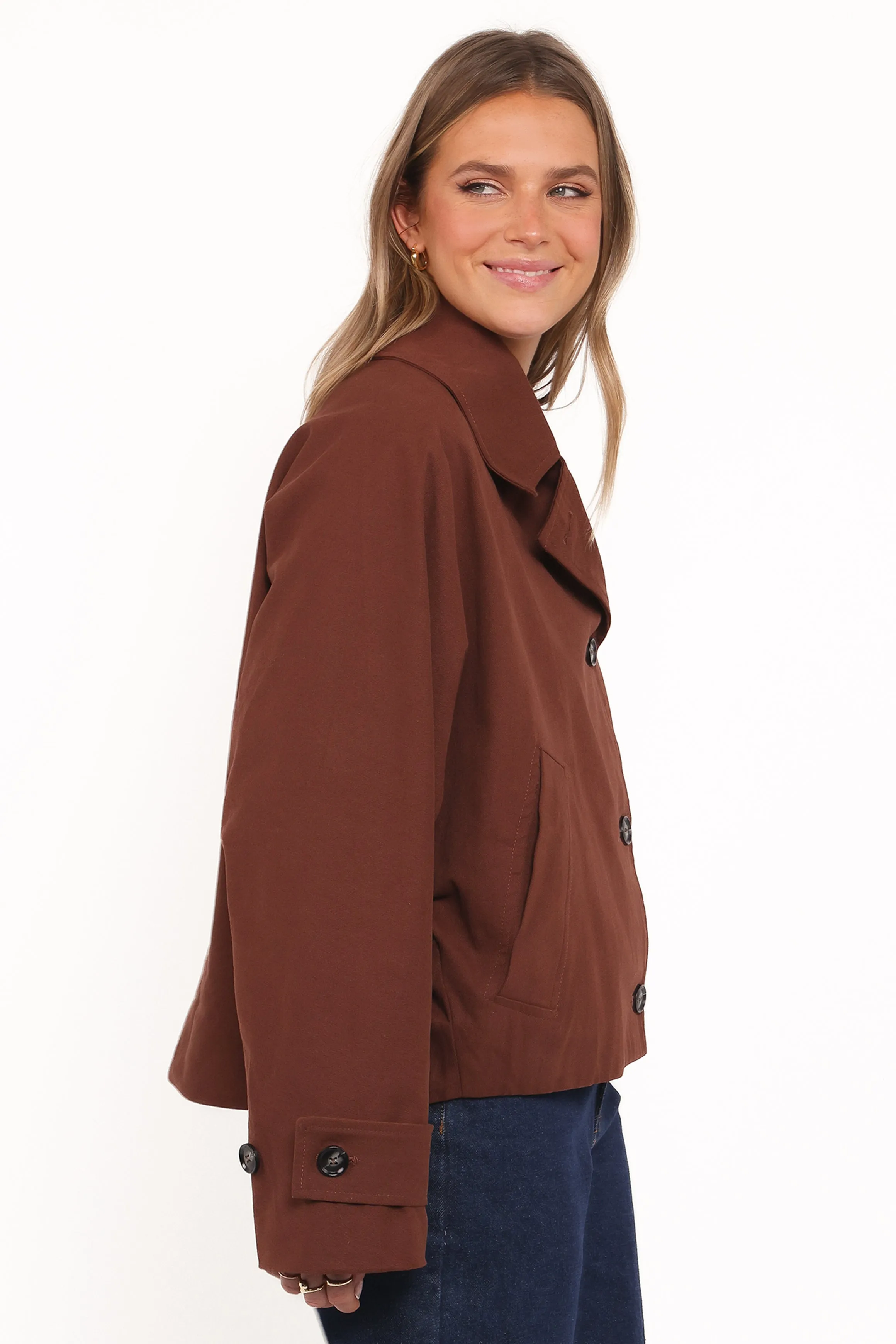 Notion Cropped Trench - Espresso sold by Petal & Pup product image thumbnail 3