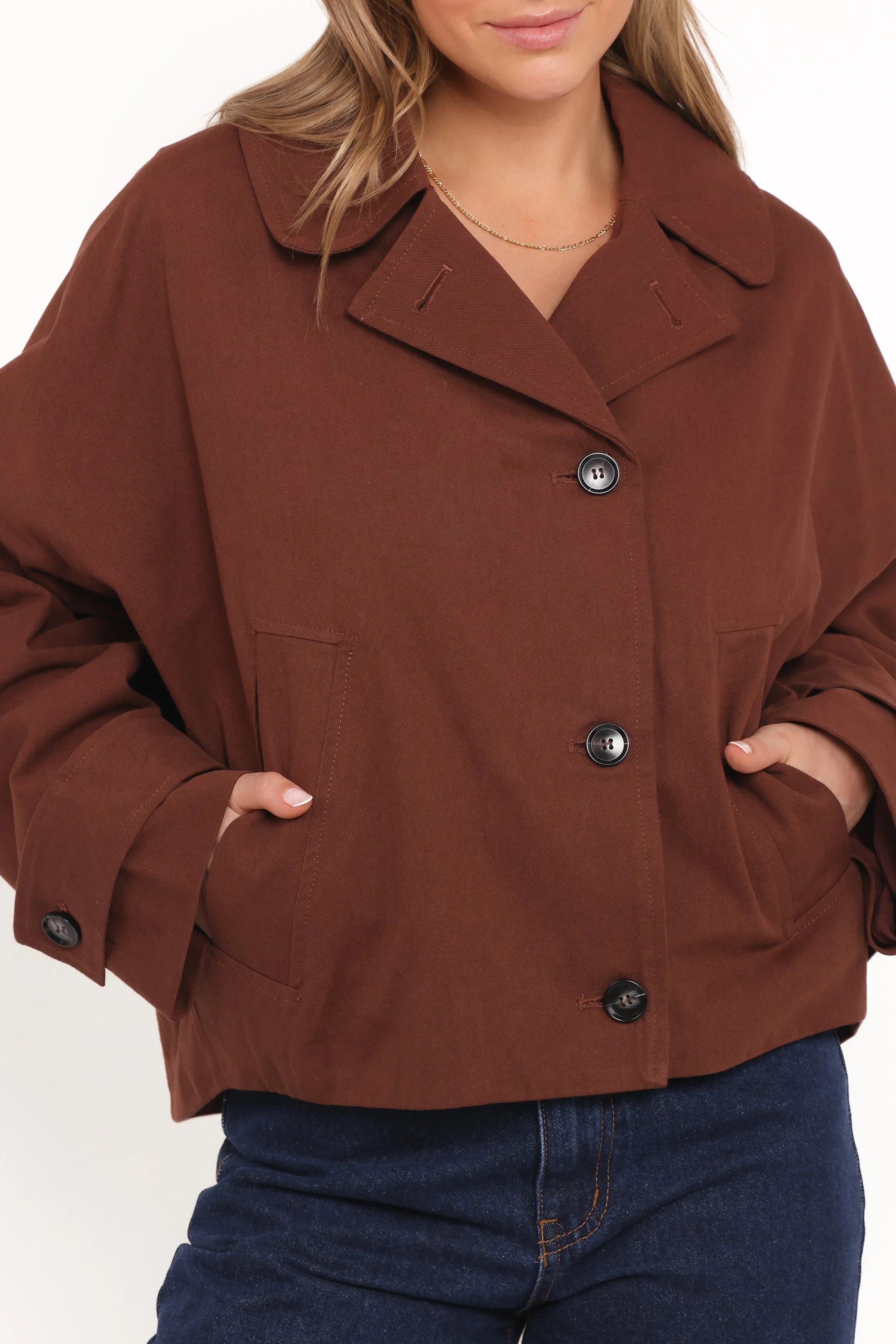 Notion Cropped Trench - Espresso sold by Petal & Pup product image thumbnail 2