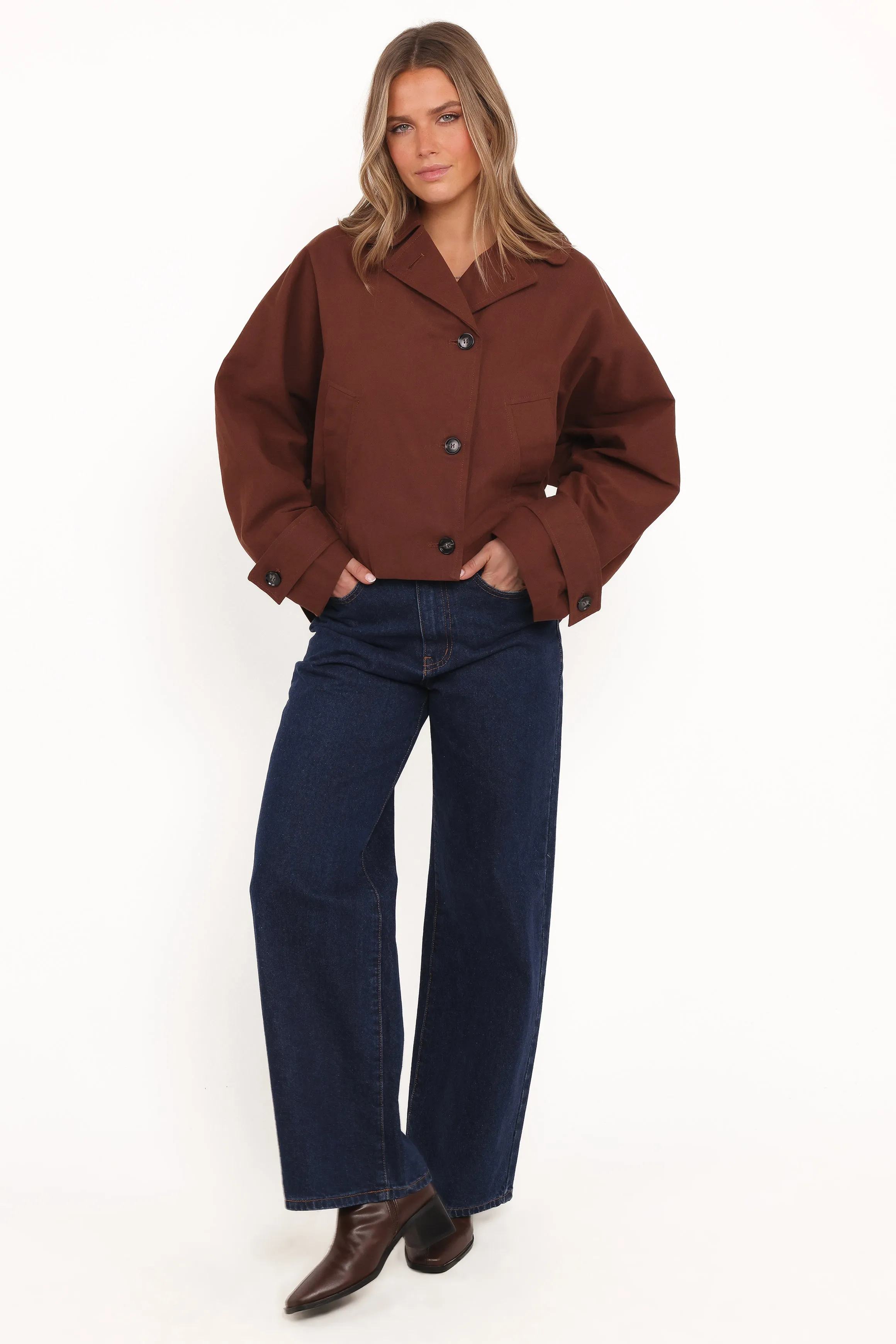 Notion Cropped Trench - Espresso sold by Petal & Pup product image thumbnail 5