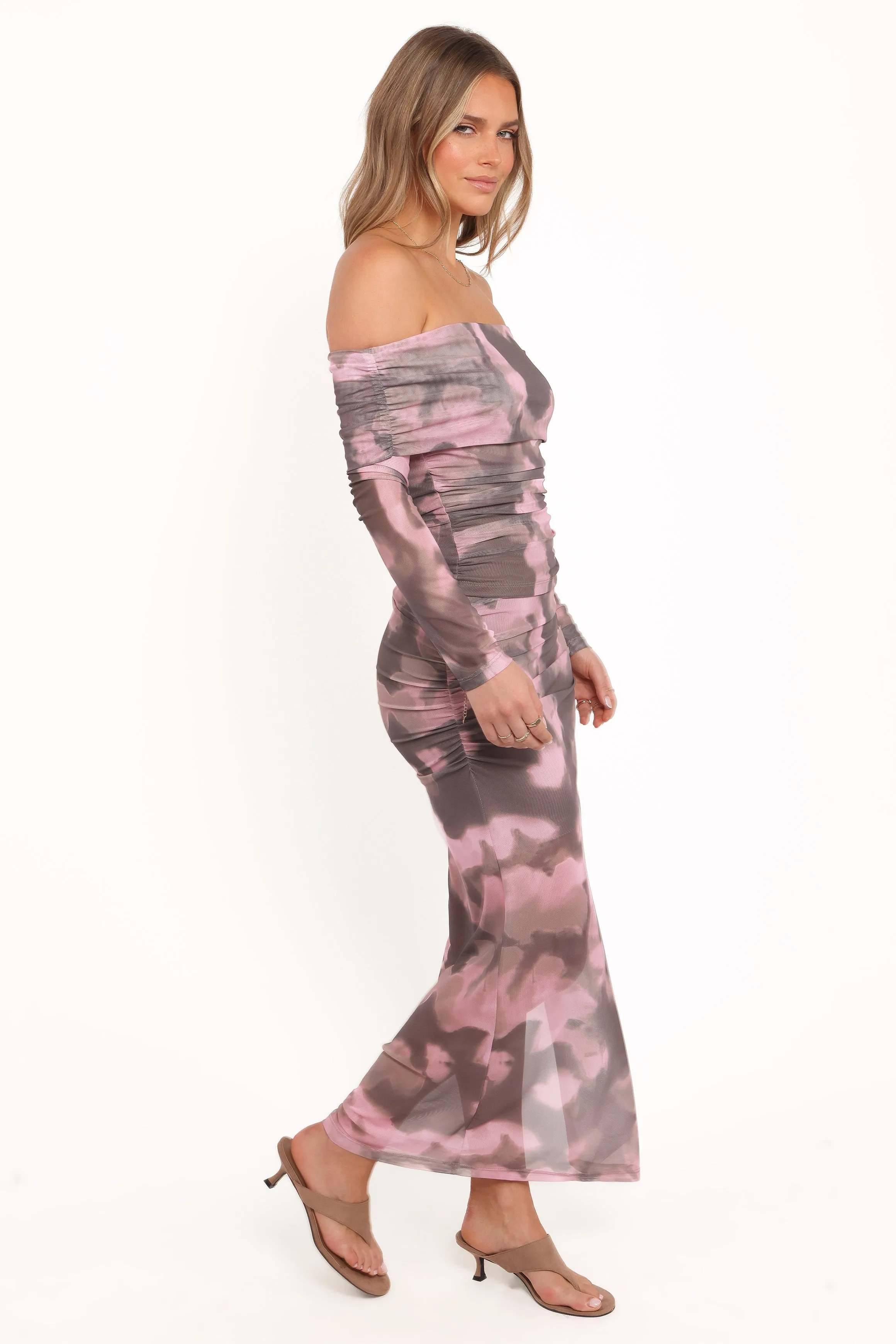 Caelira Skirt - Pink/Brown Print sold by Petal & Pup product image thumbnail 4