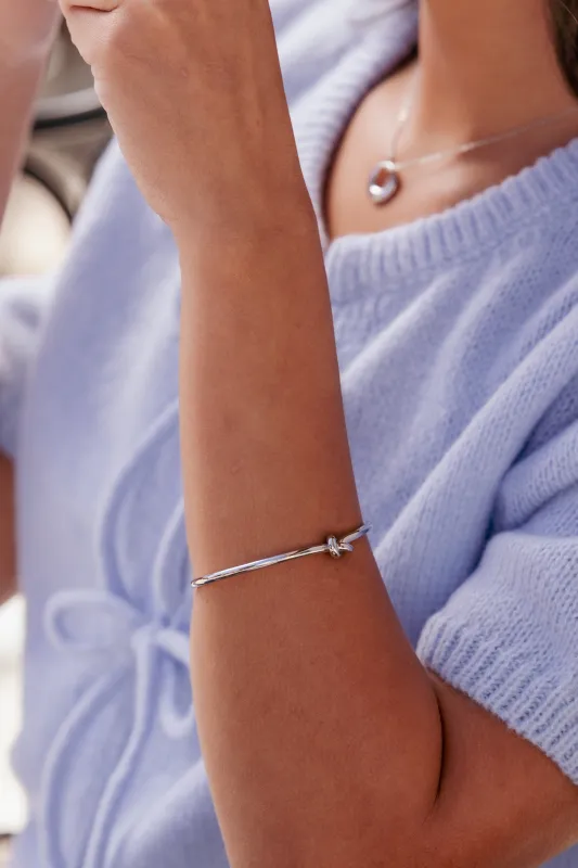 Jarvis Knot Bracelet - Silver made by Petal & Pup