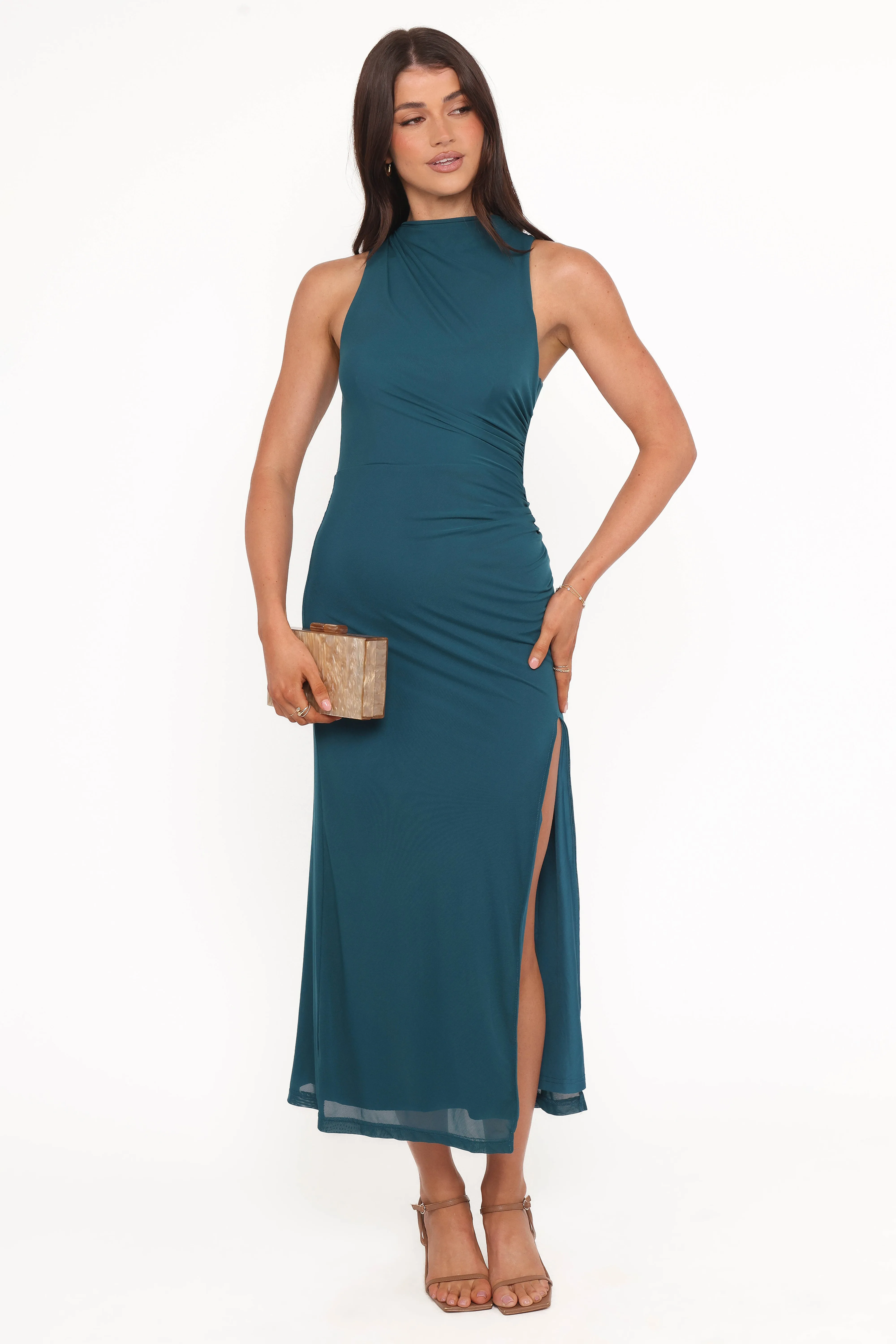 Hayven Midi Dress - Teal sold by Petal & Pup