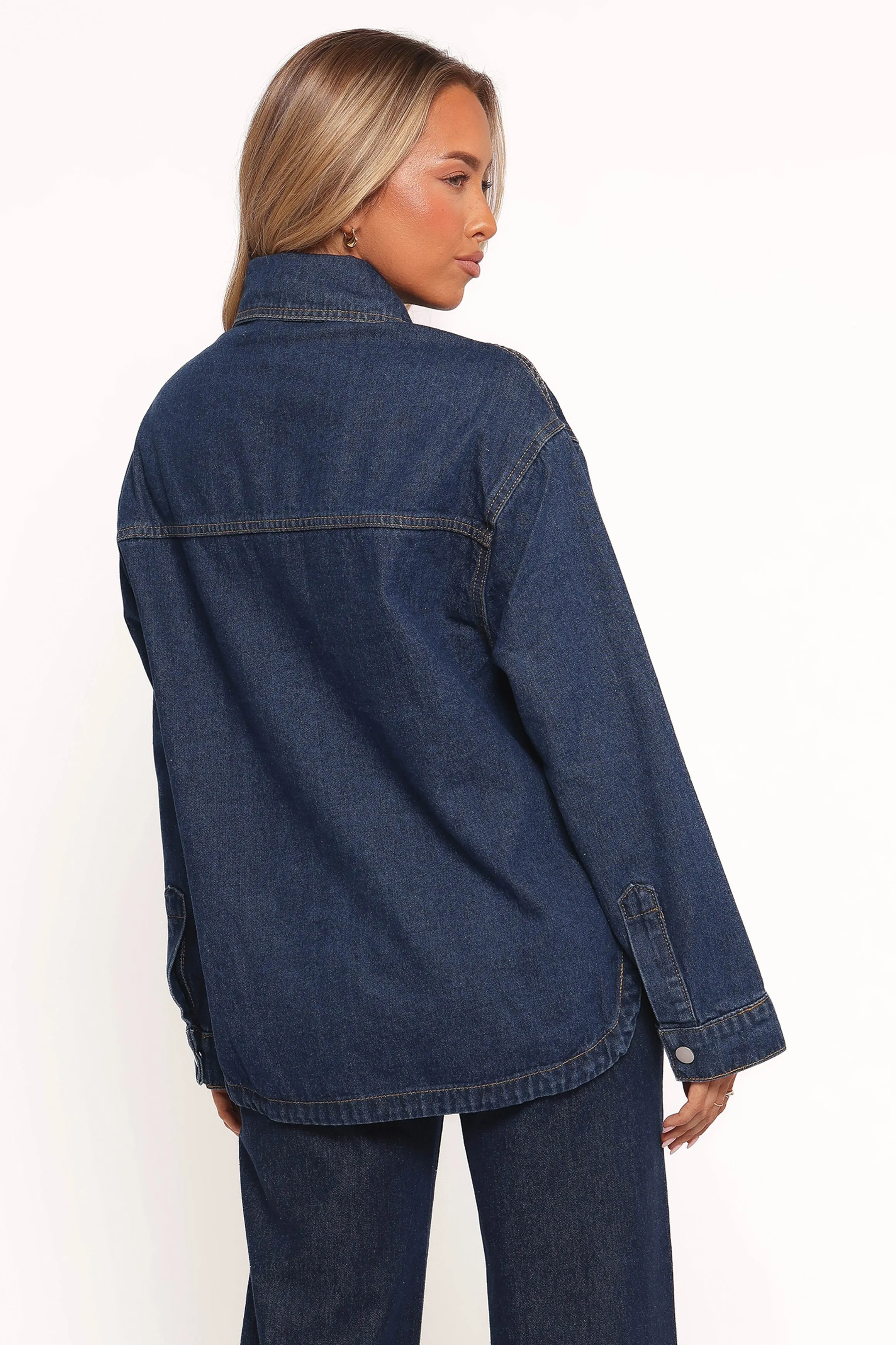 Dede Denim Shacket - Denim sold by Petal & Pup product image thumbnail 5