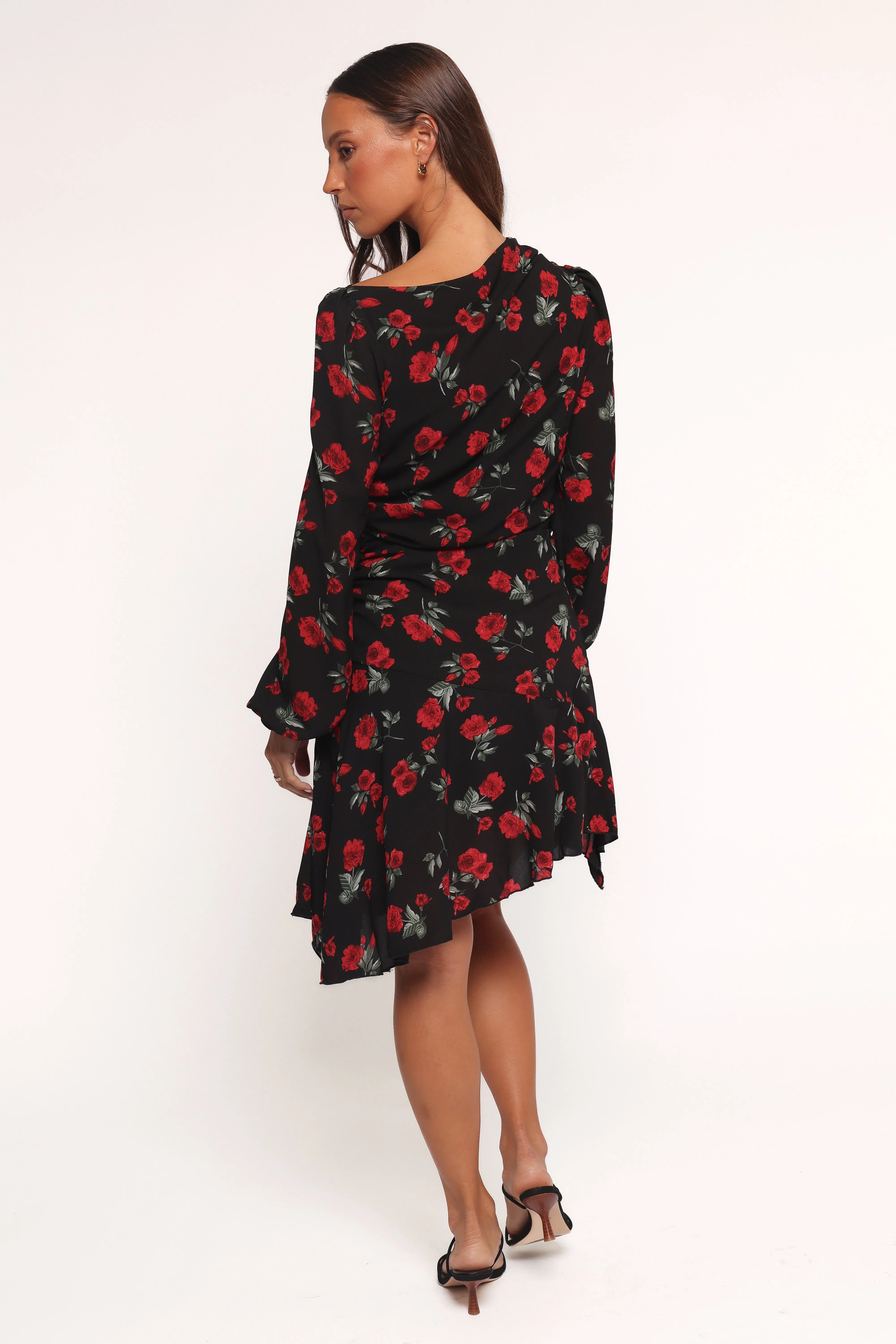 Mariska Long Sleeve Mini Dress - Rose Print sold by Petal & Pup product image thumbnail 4