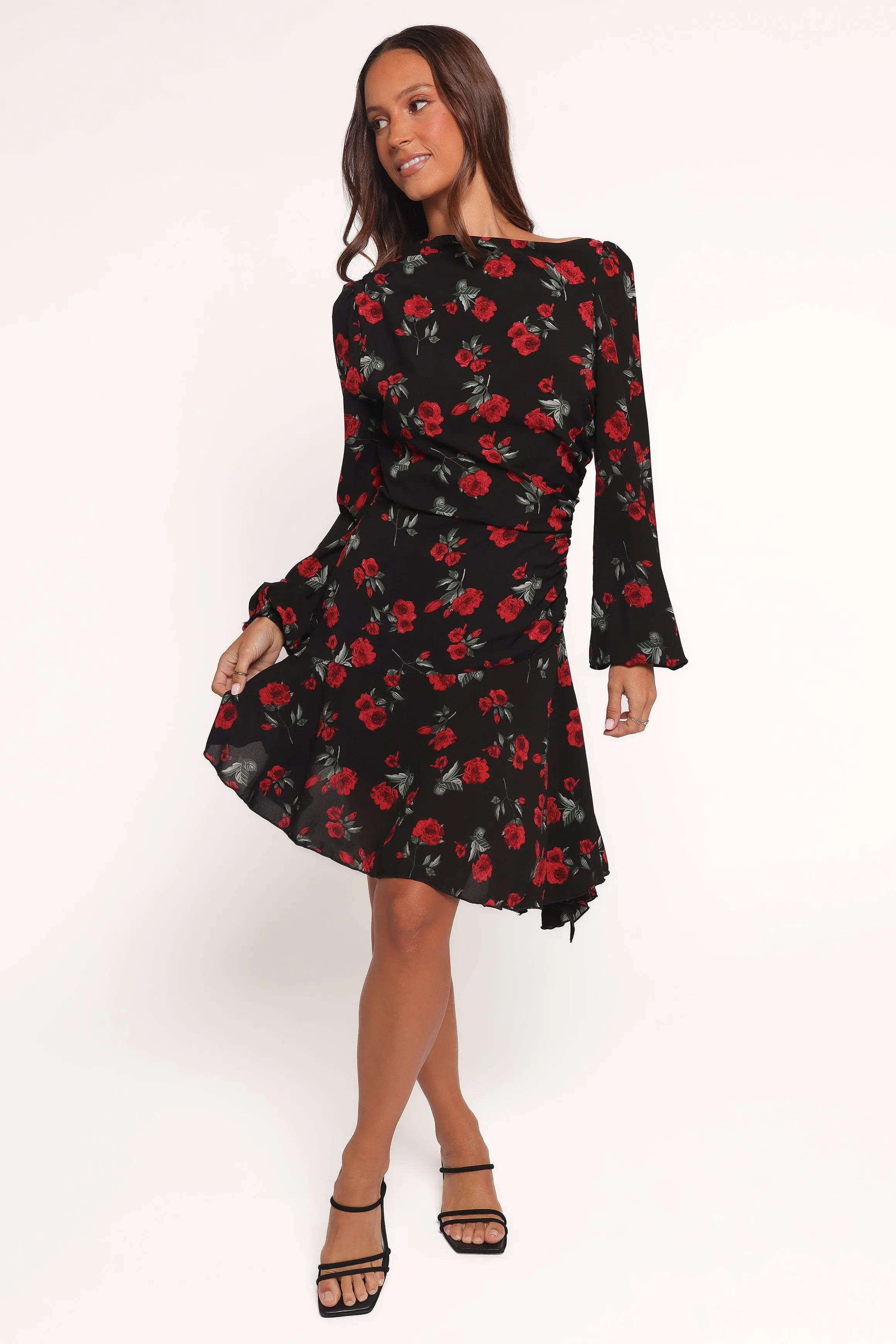 Mariska Long Sleeve Mini Dress - Rose Print sold by Petal & Pup product image thumbnail 5