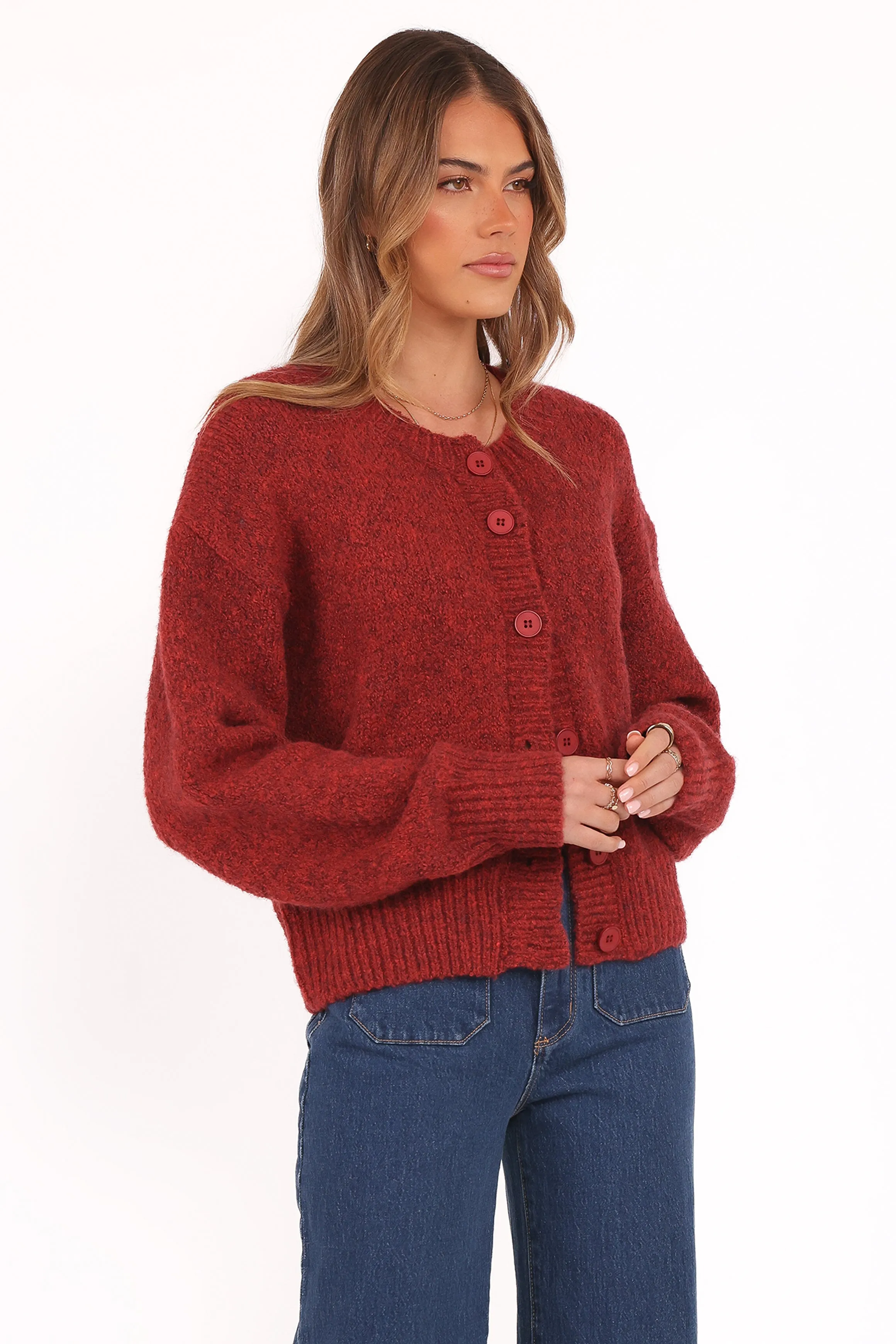 Lucah Cardigan - Dark Red sold by Petal & Pup product image thumbnail 3