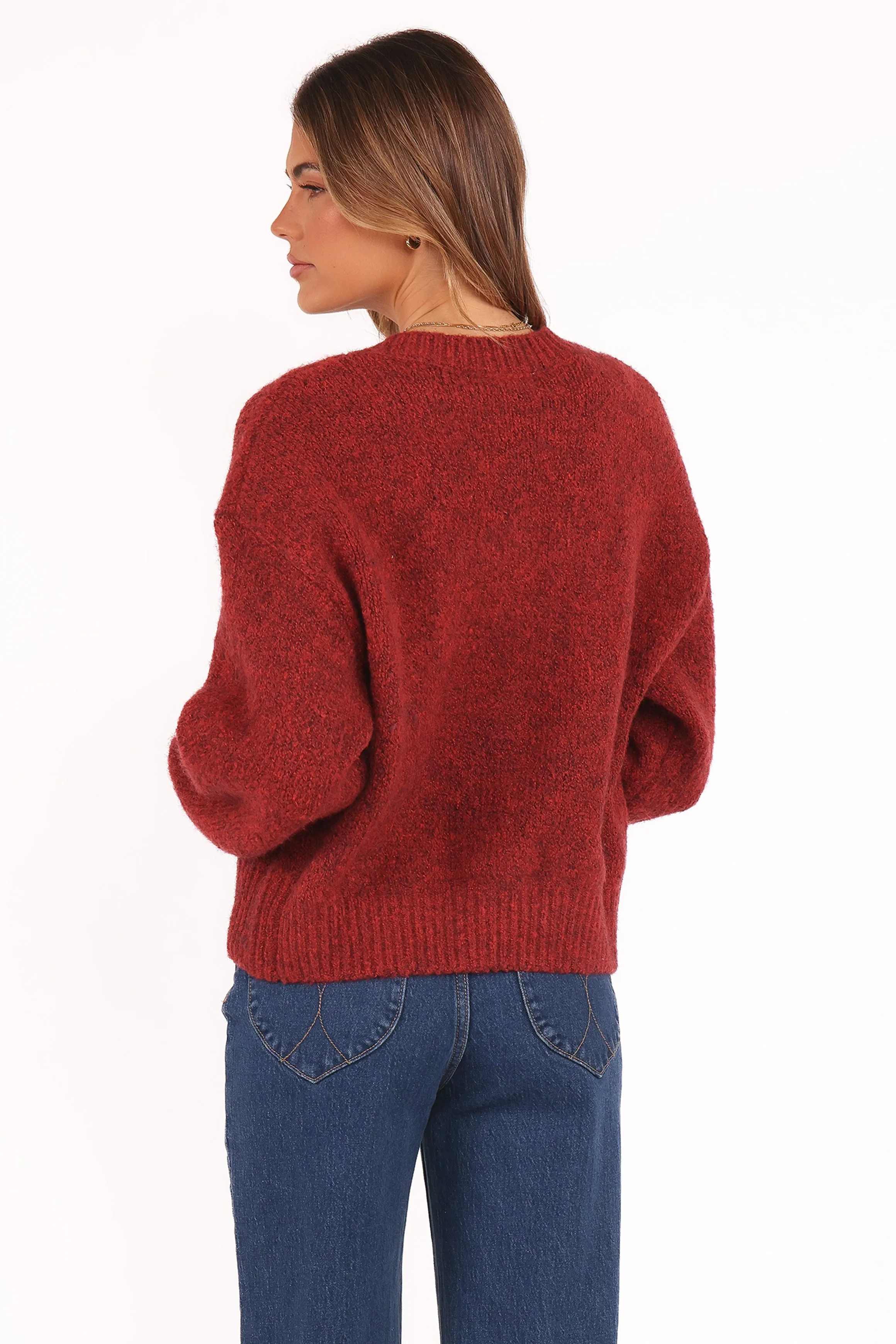 Lucah Cardigan - Dark Red sold by Petal & Pup product image thumbnail 4