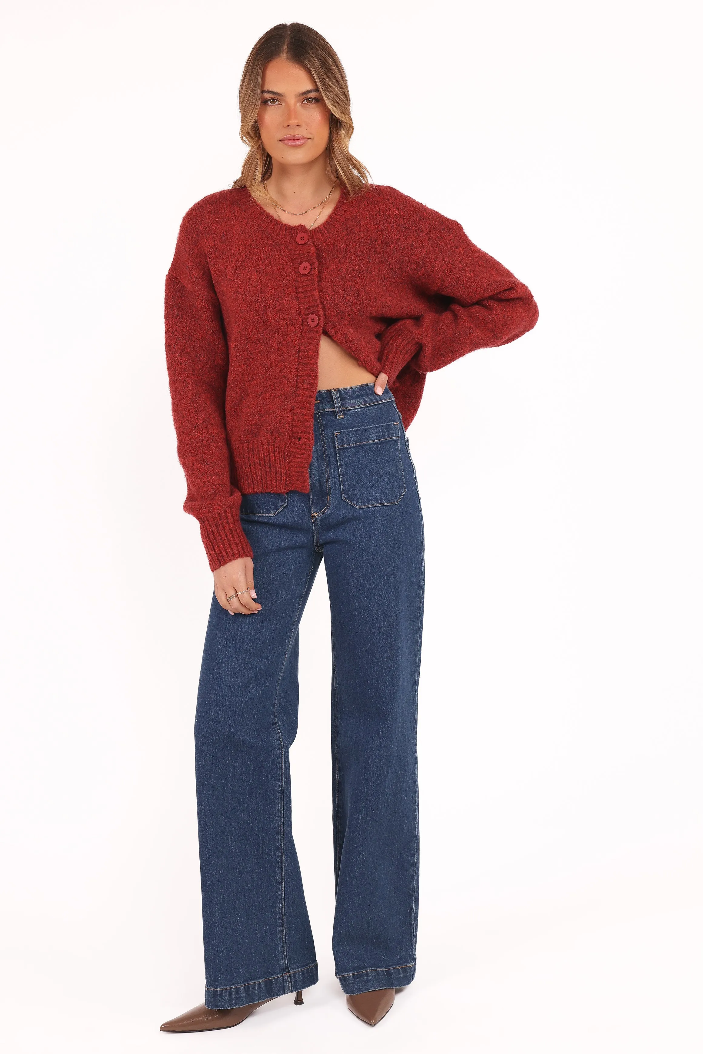 Lucah Cardigan - Dark Red sold by Petal & Pup product image thumbnail 5