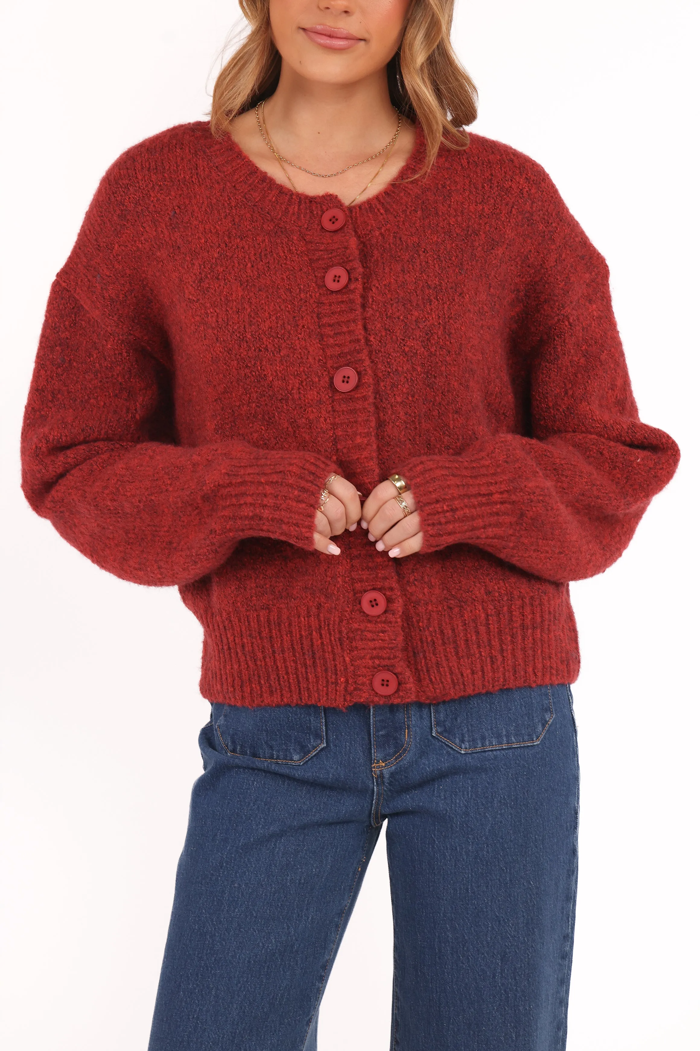 Lucah Cardigan - Dark Red sold by Petal & Pup product image thumbnail 2