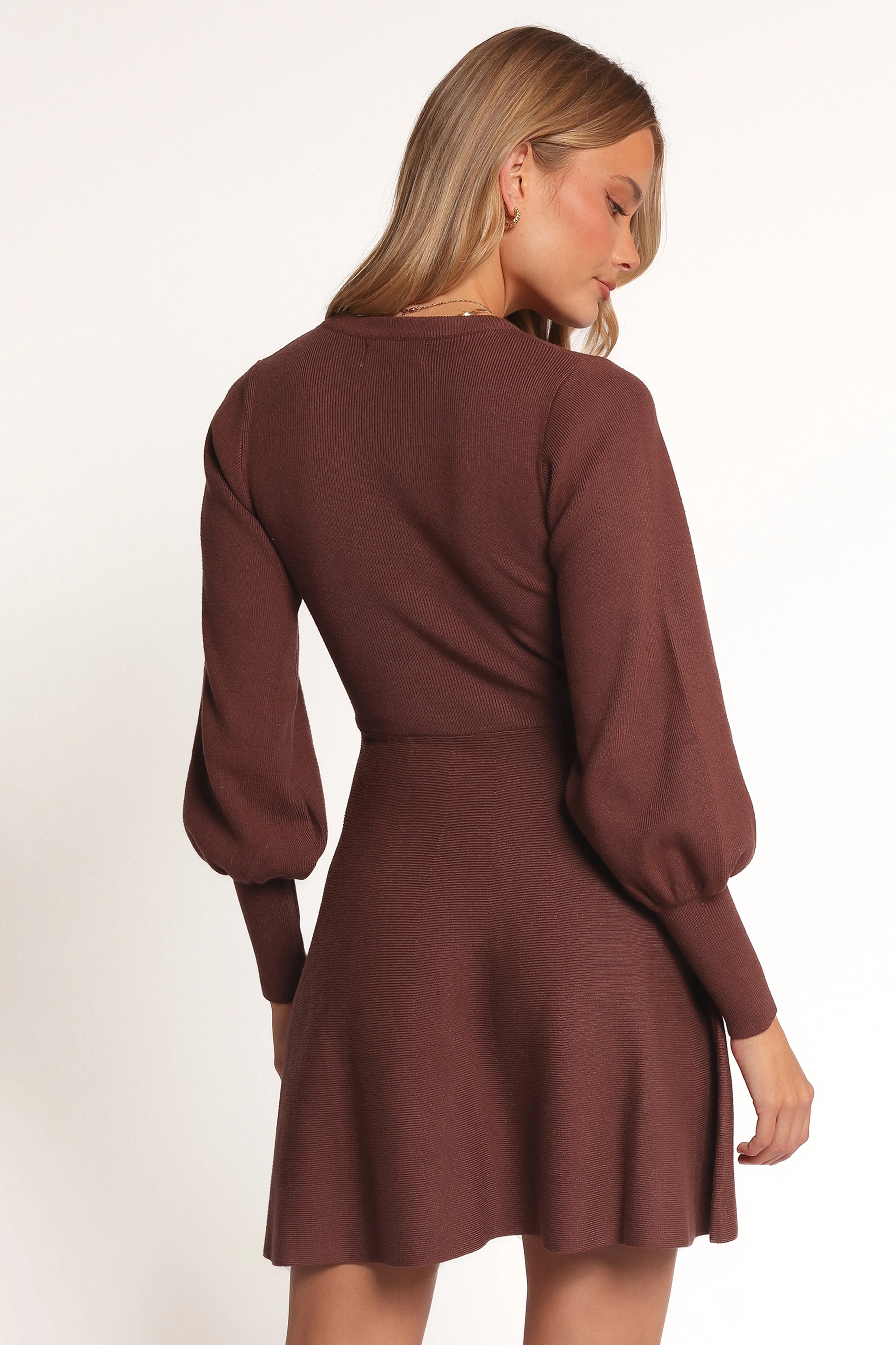 Gigi Long Sleeve Mini Dress - Brown sold by Petal & Pup product image thumbnail 4