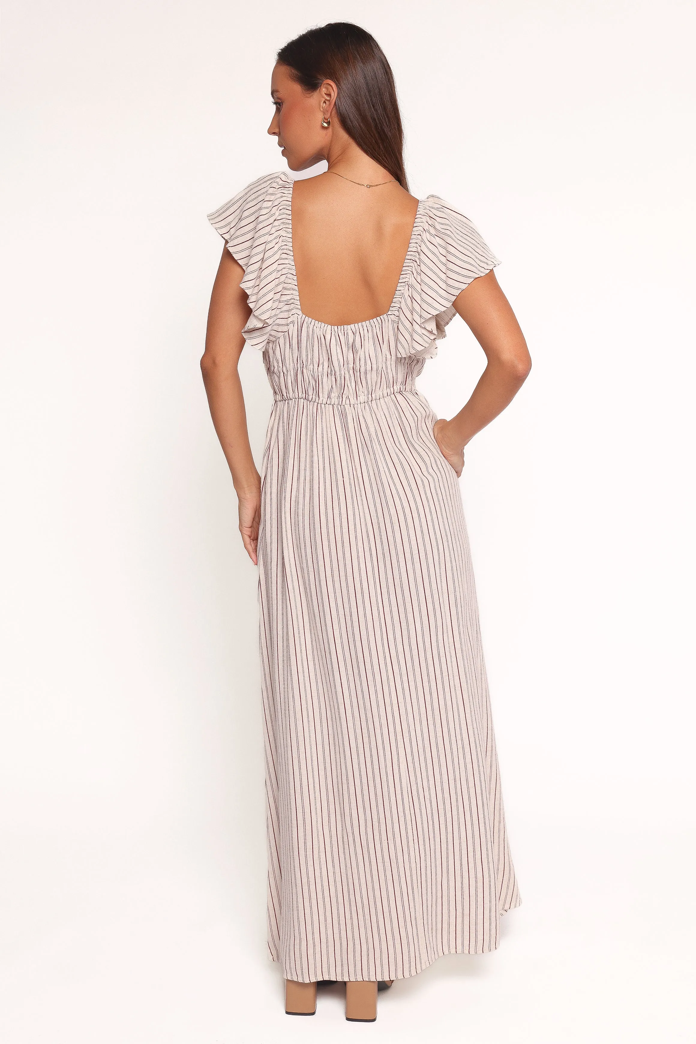 Martin Maxi Dress - Cherry Red Stripe sold by Petal & Pup product image thumbnail 4