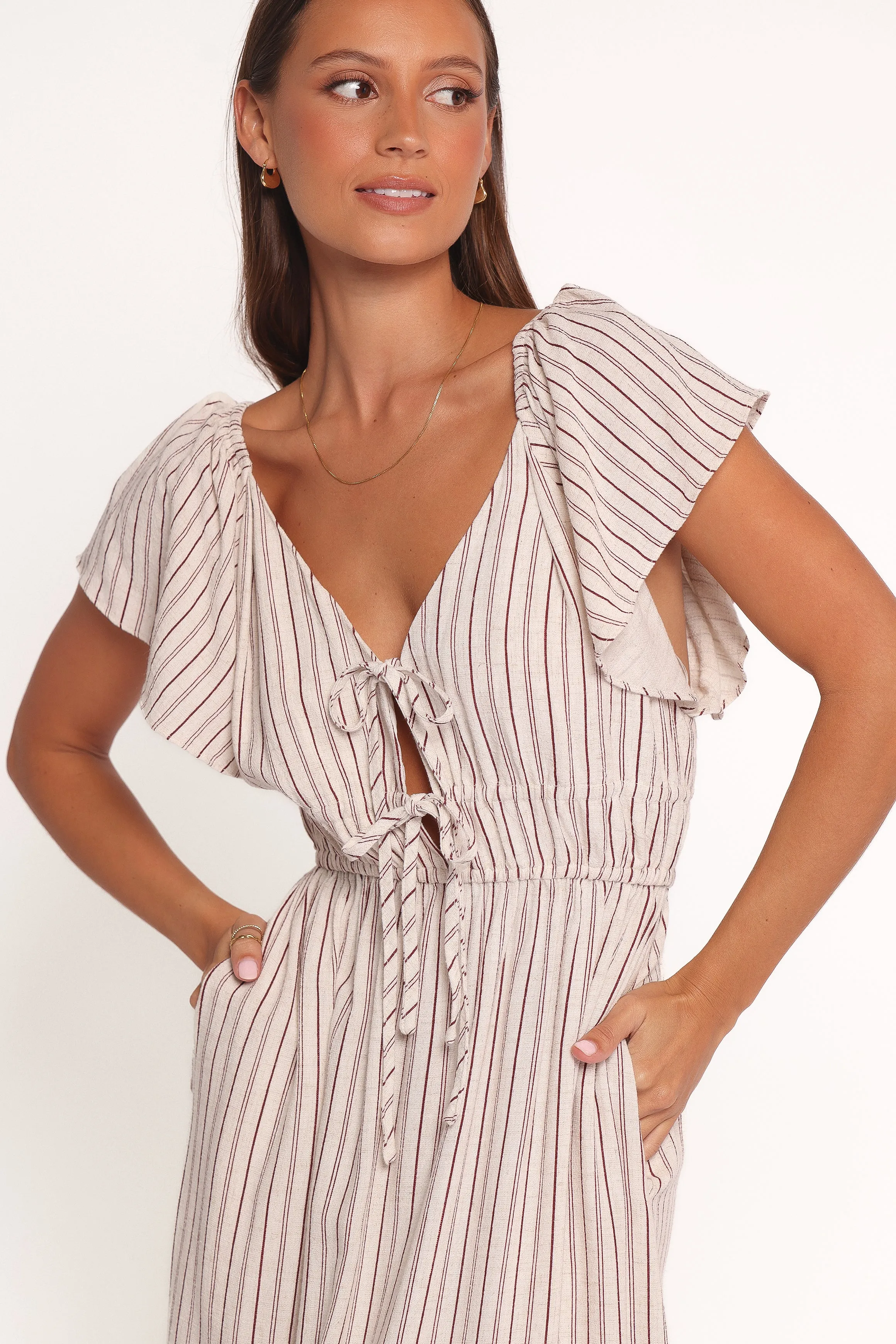 Martin Maxi Dress - Cherry Red Stripe sold by Petal & Pup product image thumbnail 2