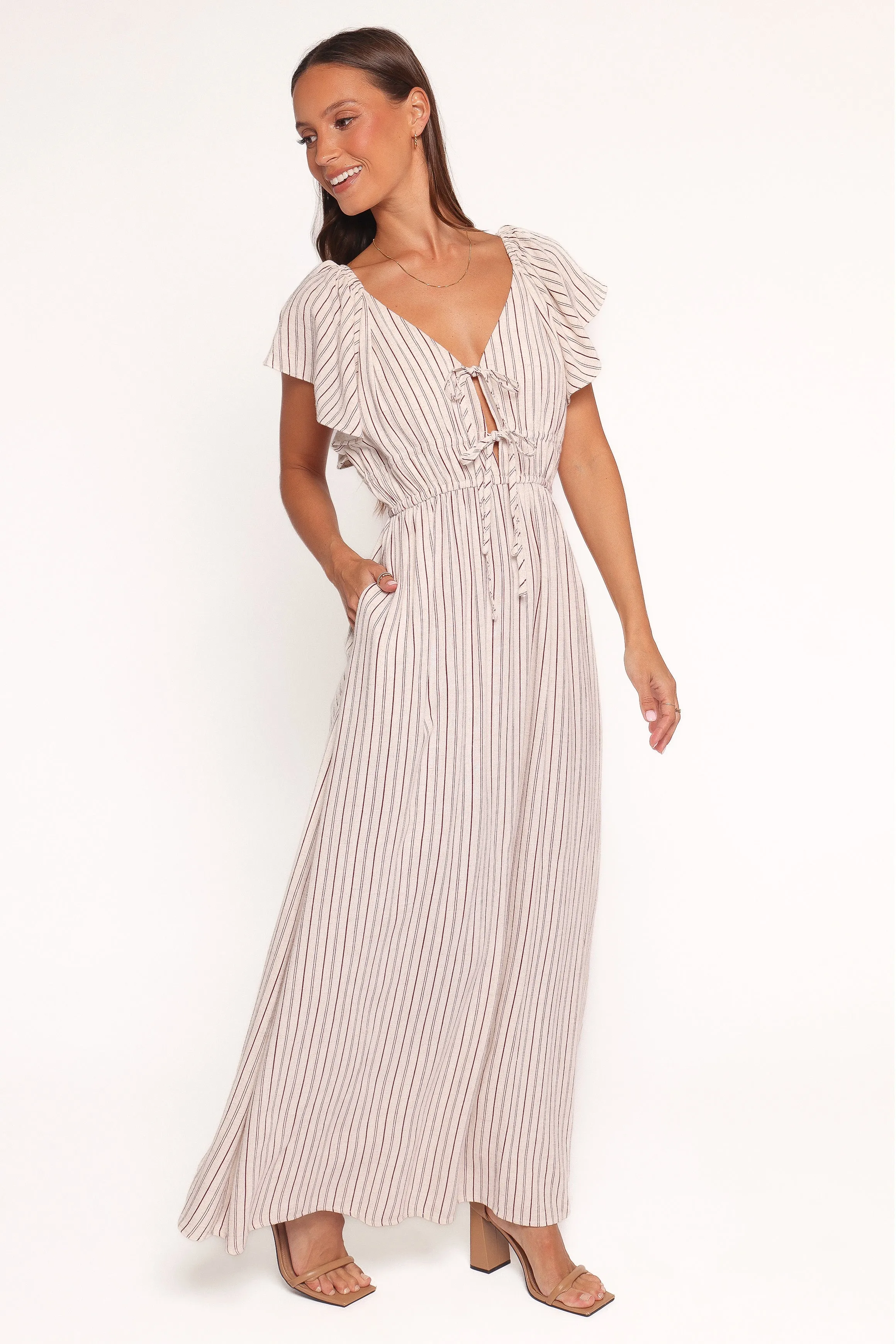 Martin Maxi Dress - Cherry Red Stripe sold by Petal & Pup product image thumbnail 3