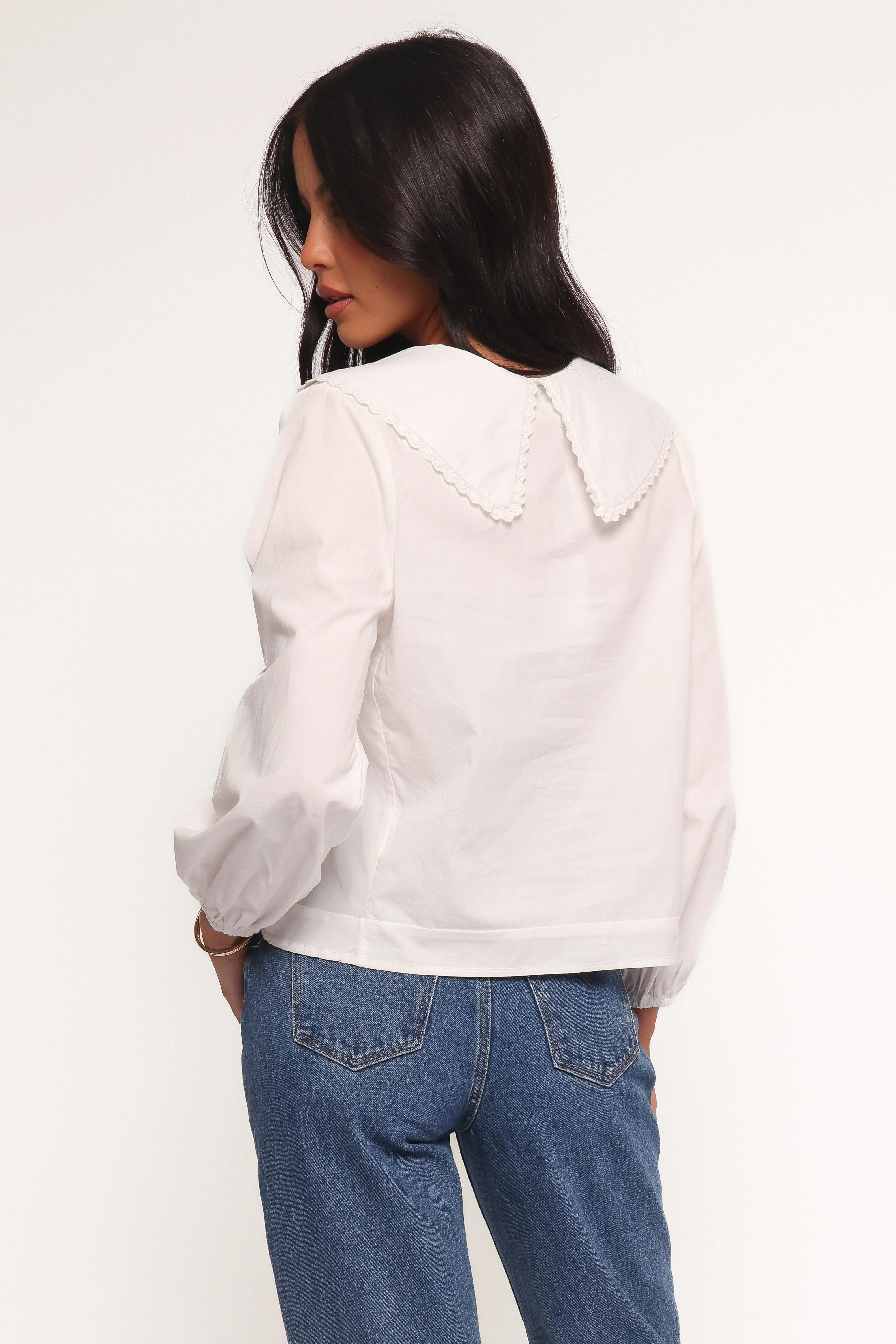 Kenna Long Sleeve Top - White sold by Petal & Pup product image thumbnail 5