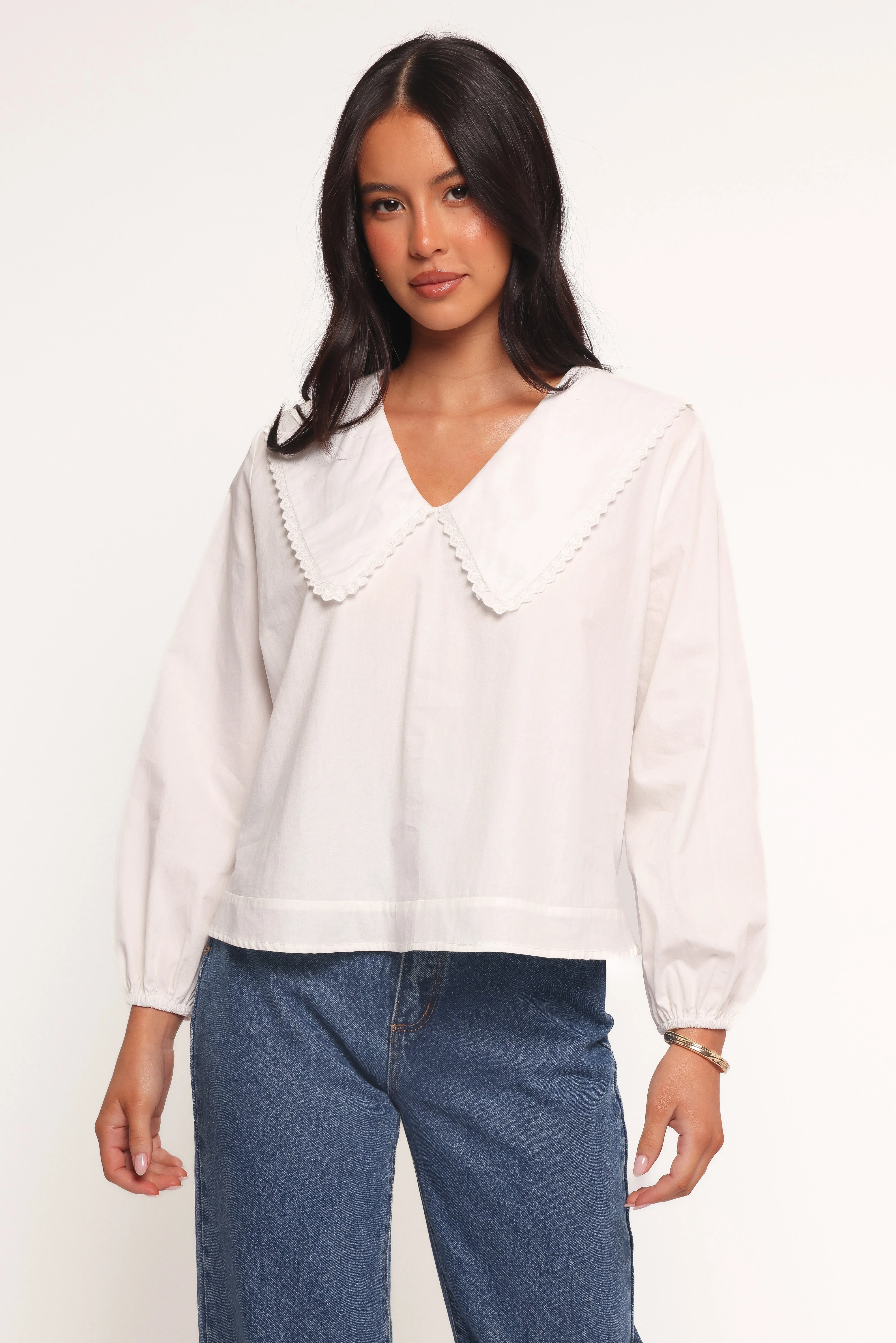 Kenna Long Sleeve Top - White sold by Petal & Pup product image thumbnail 3